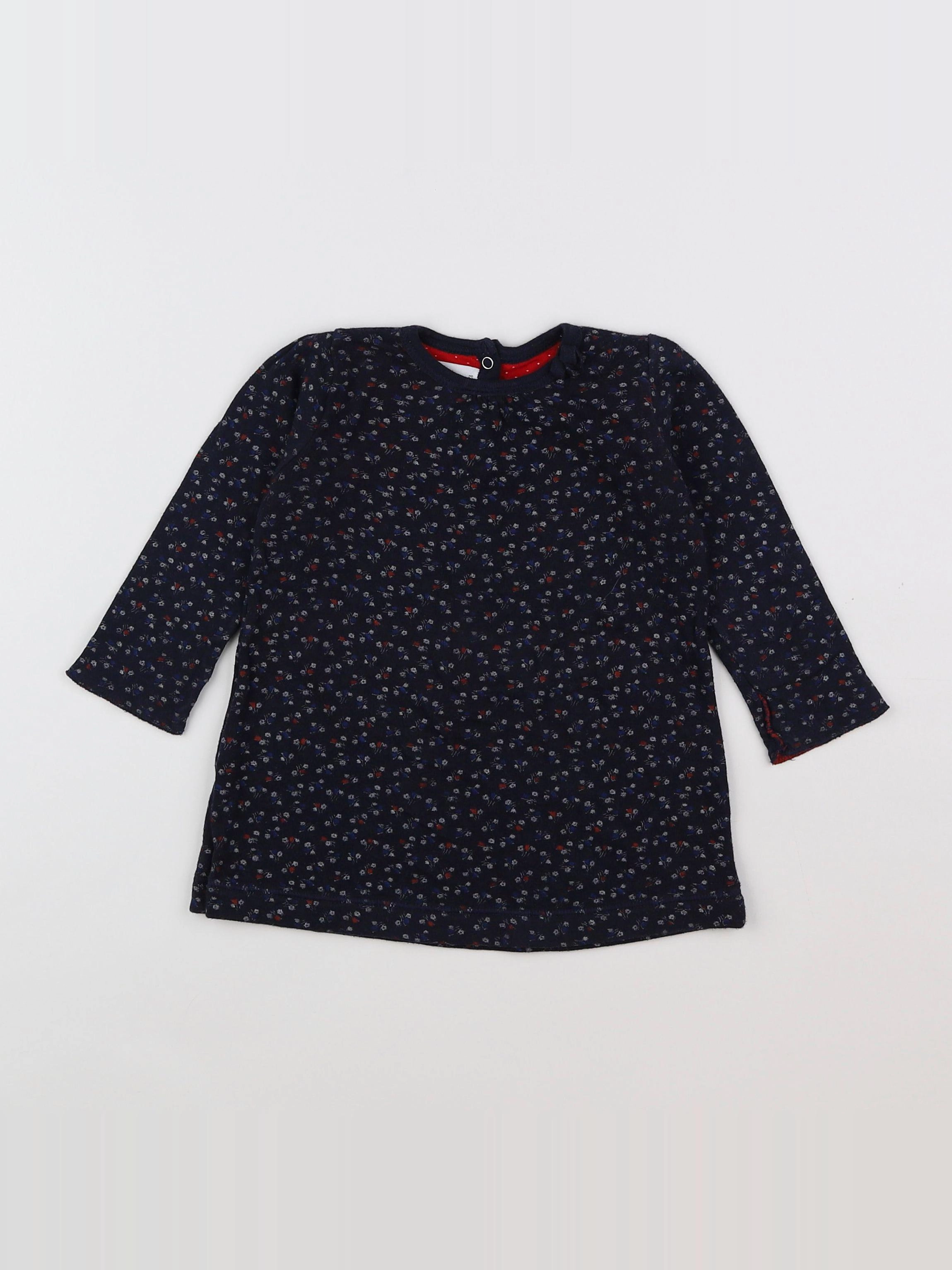 Petit Bateau - robe bleu - 12 mois