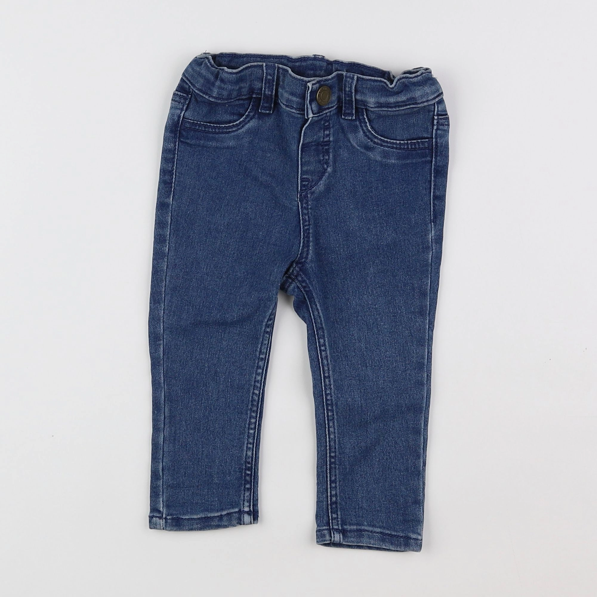 H&M - pantalon bleu - 6/9 mois