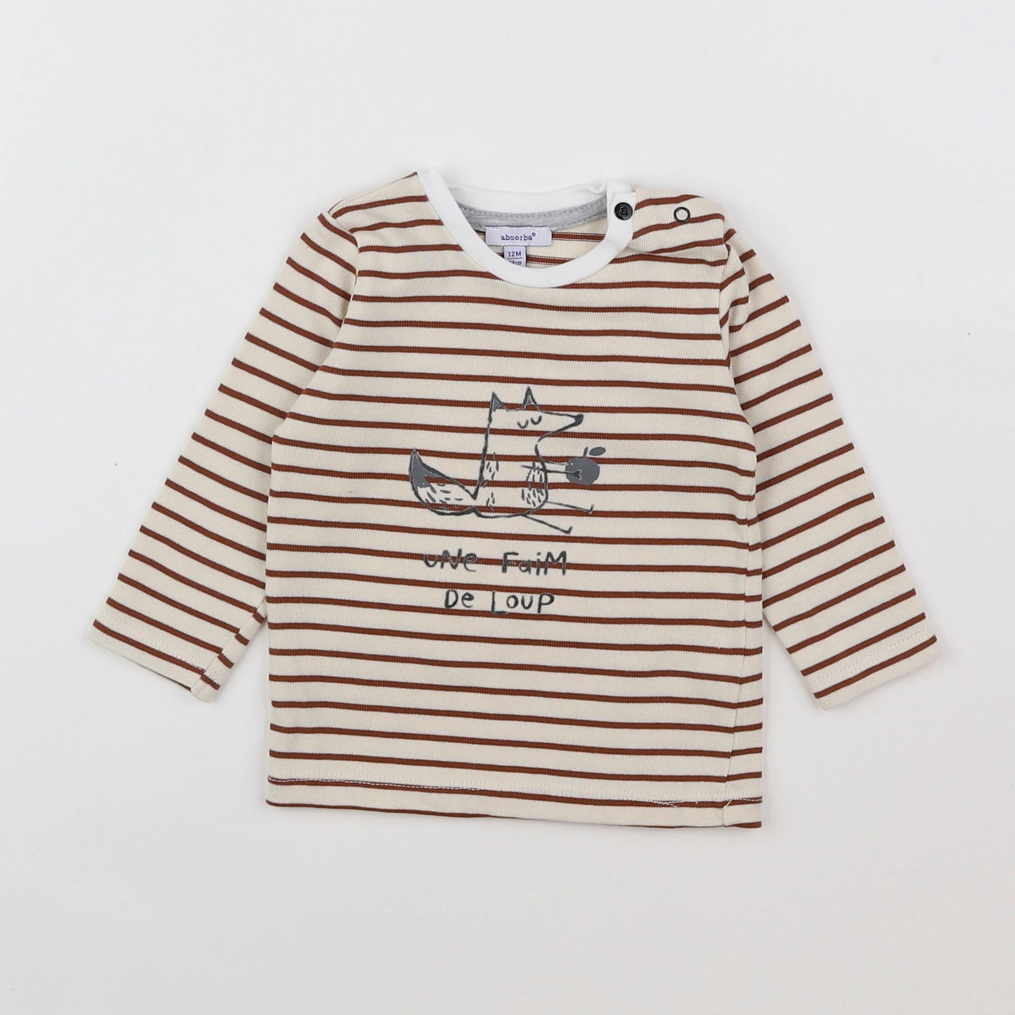 Absorba - tee-shirt beige, marron - 12 mois