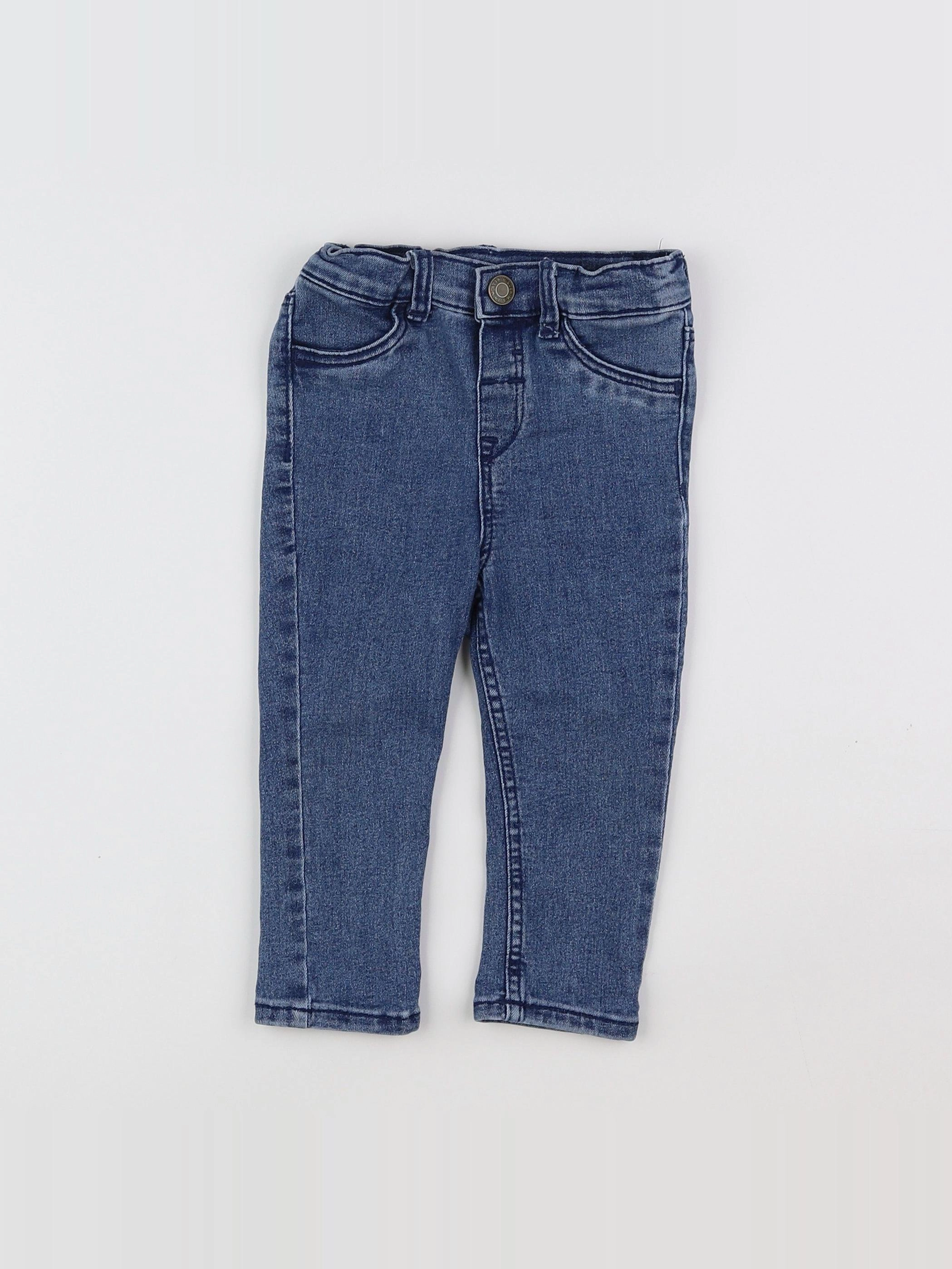 H&M - pantalon bleu - 9/12 mois