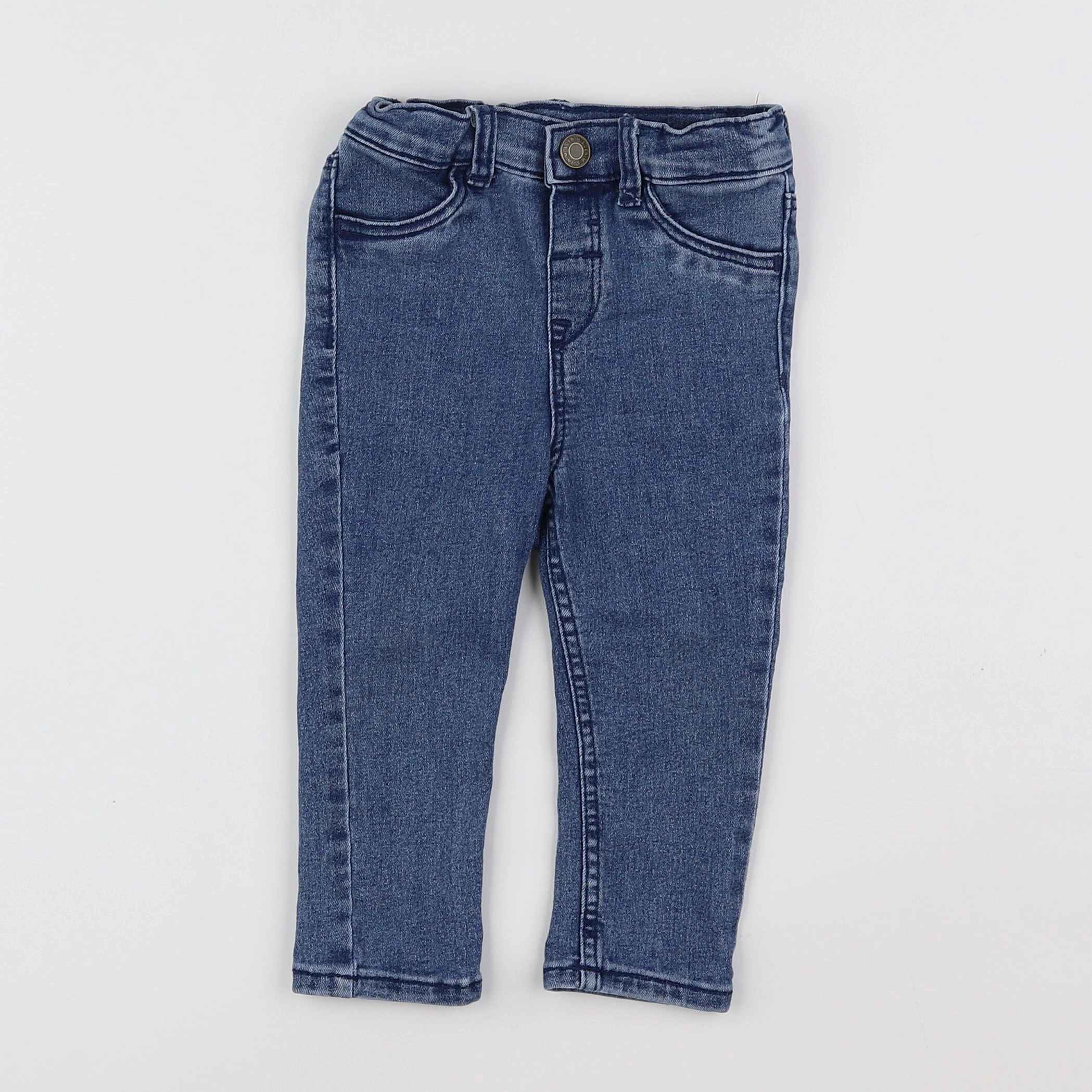 H&M - pantalon bleu - 9/12 mois