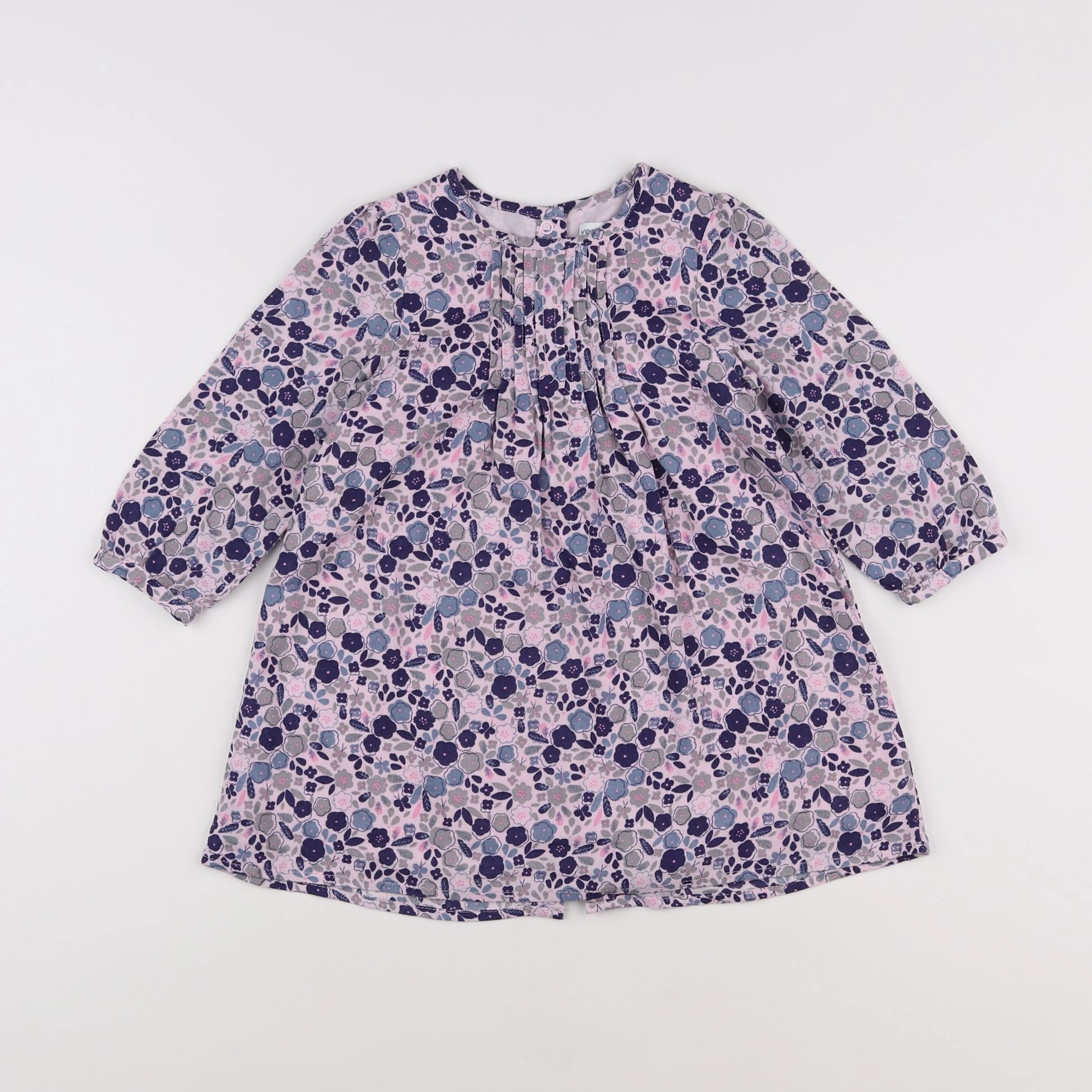 Vertbaudet - robe rose, bleu - 2 ans