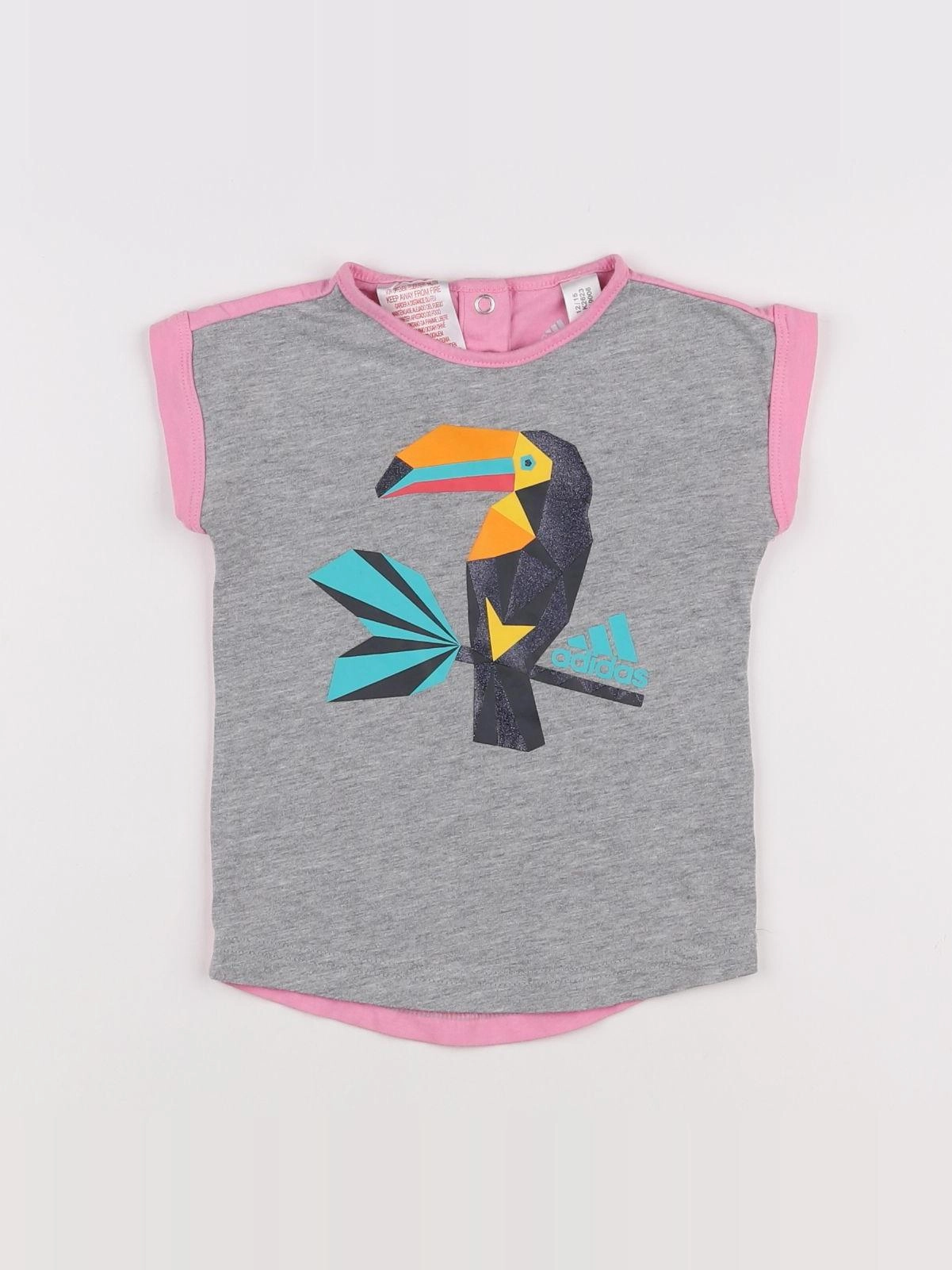 Adidas - tee-shirt multicolore - 6/9 mois