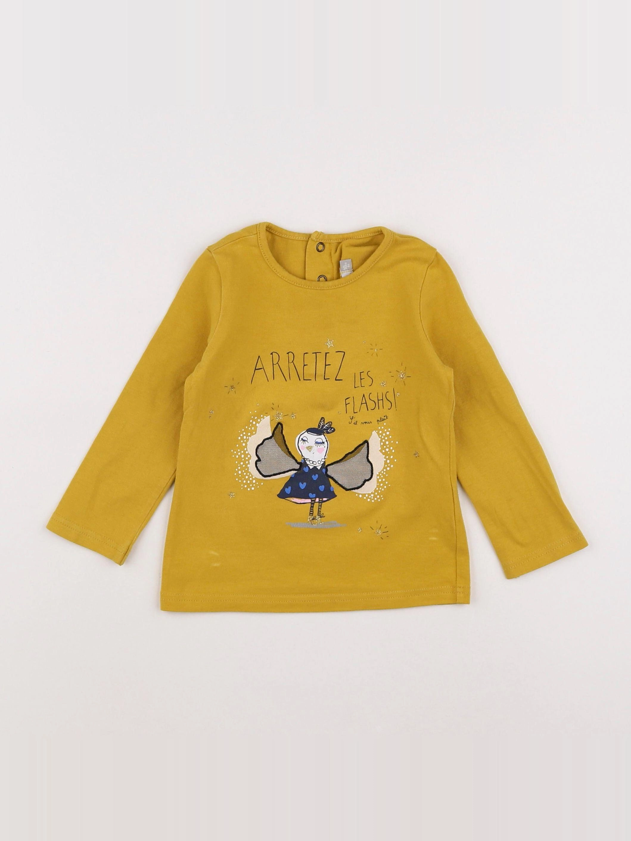 Catimini - tee-shirt jaune - 18 mois