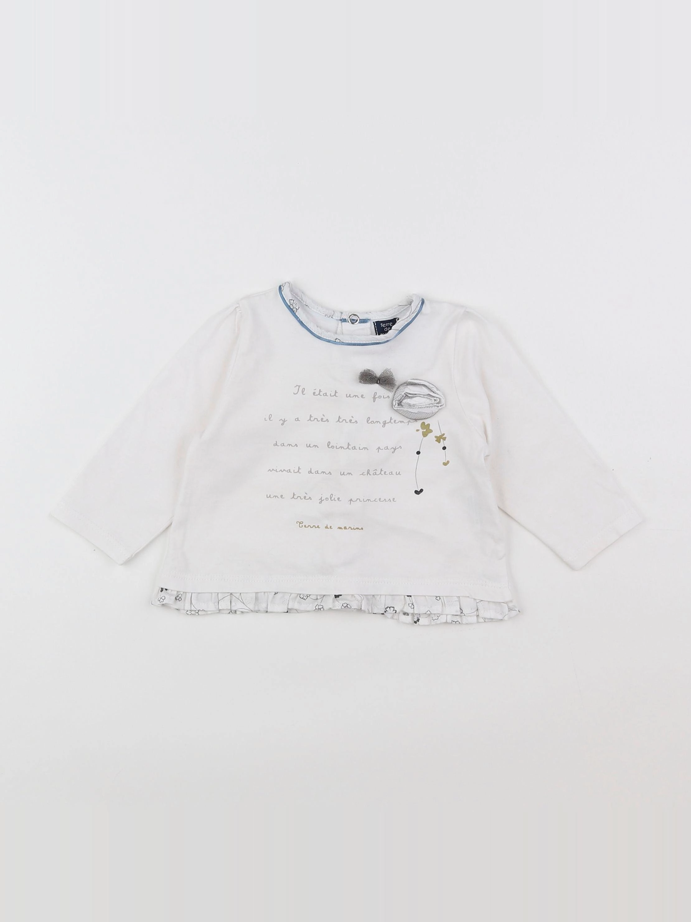 Terre de marins - tee-shirt blanc - 6 mois
