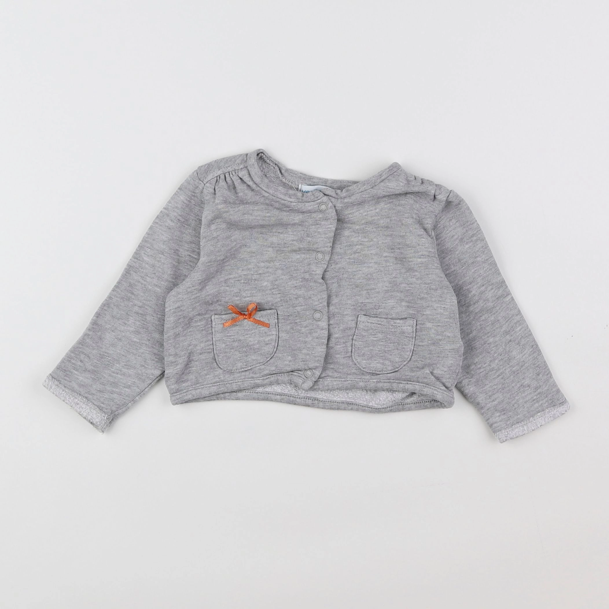 Vertbaudet - sweat gris - 6 mois