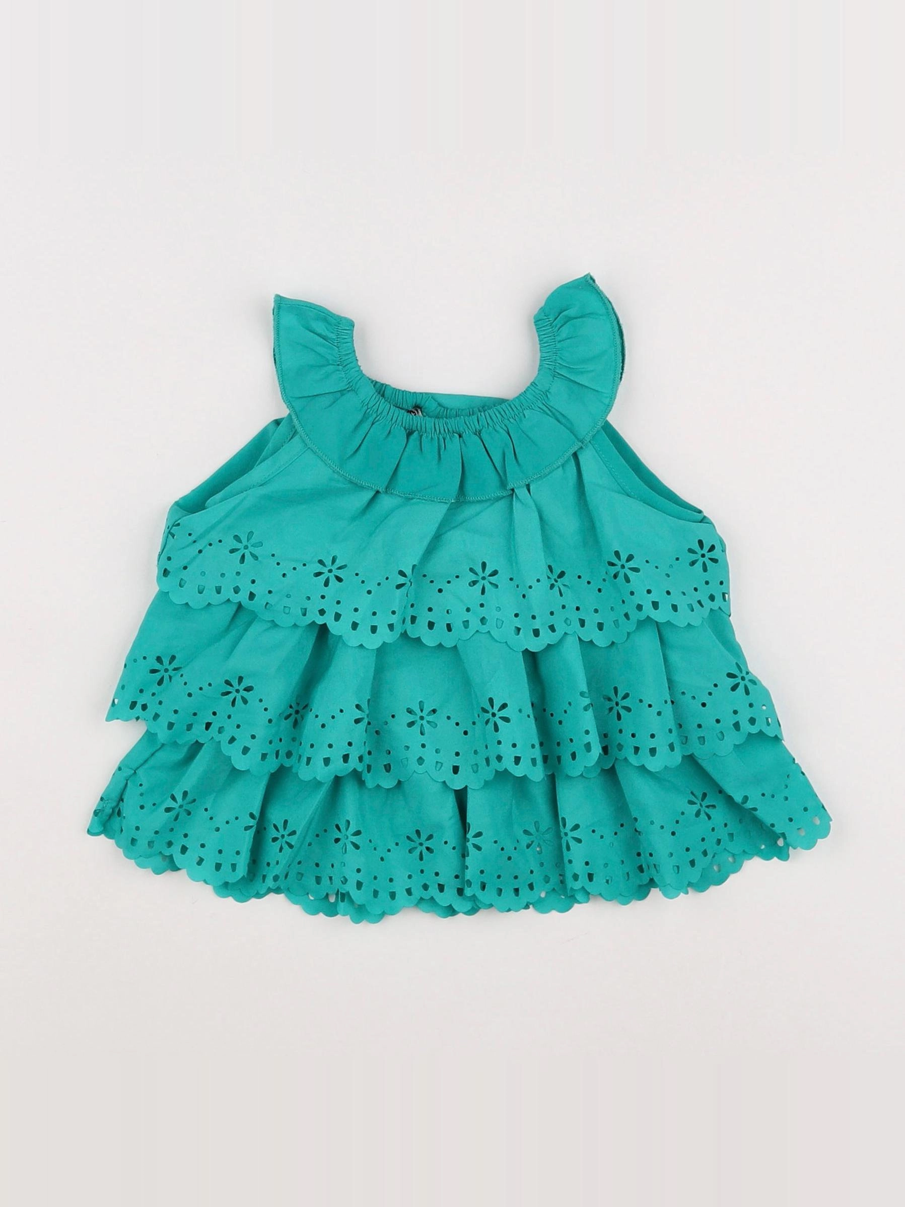 Tape à l'oeil - blouse vert - 12 mois