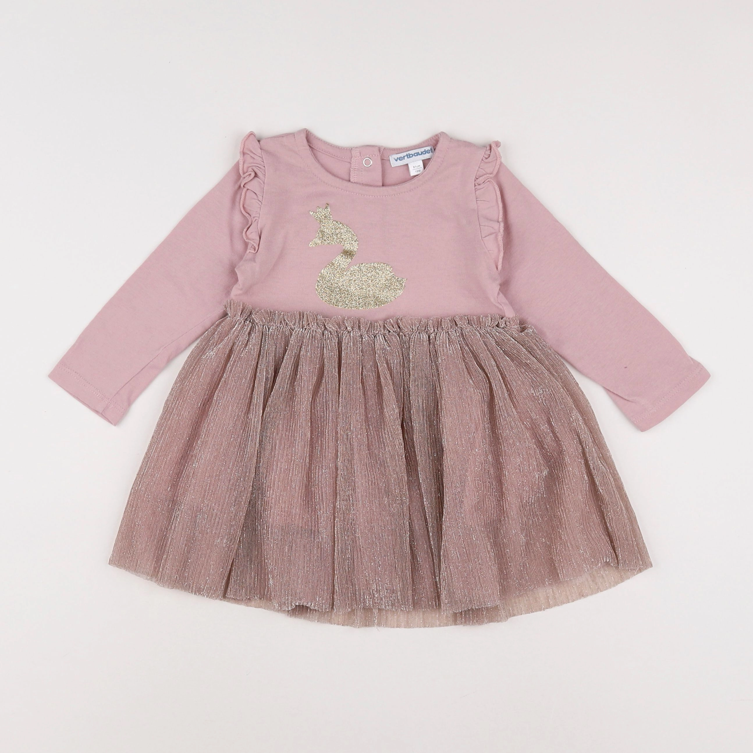 Vertbaudet - robe rose - 18 mois