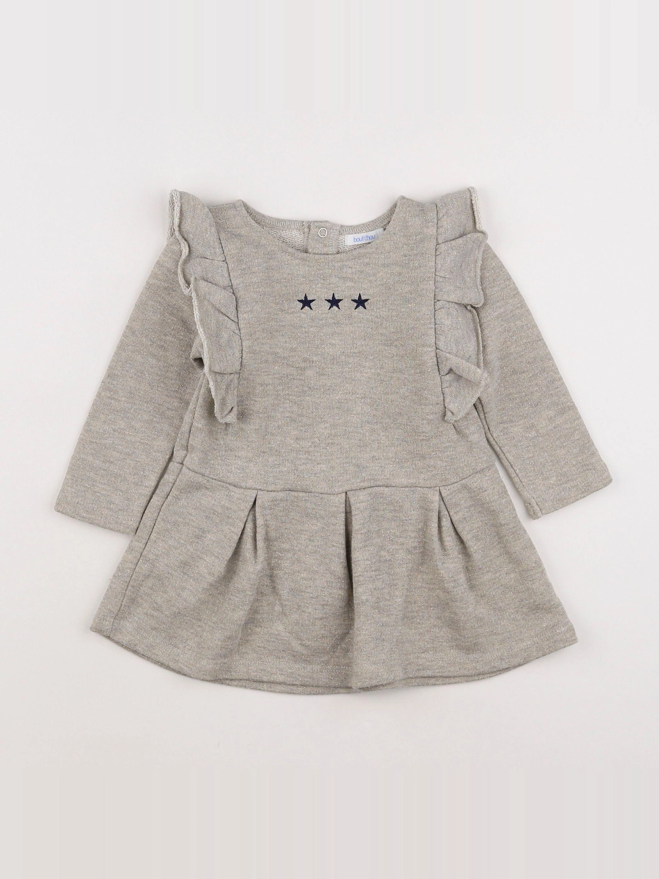 Boutchou - robe or, gris - 9 mois