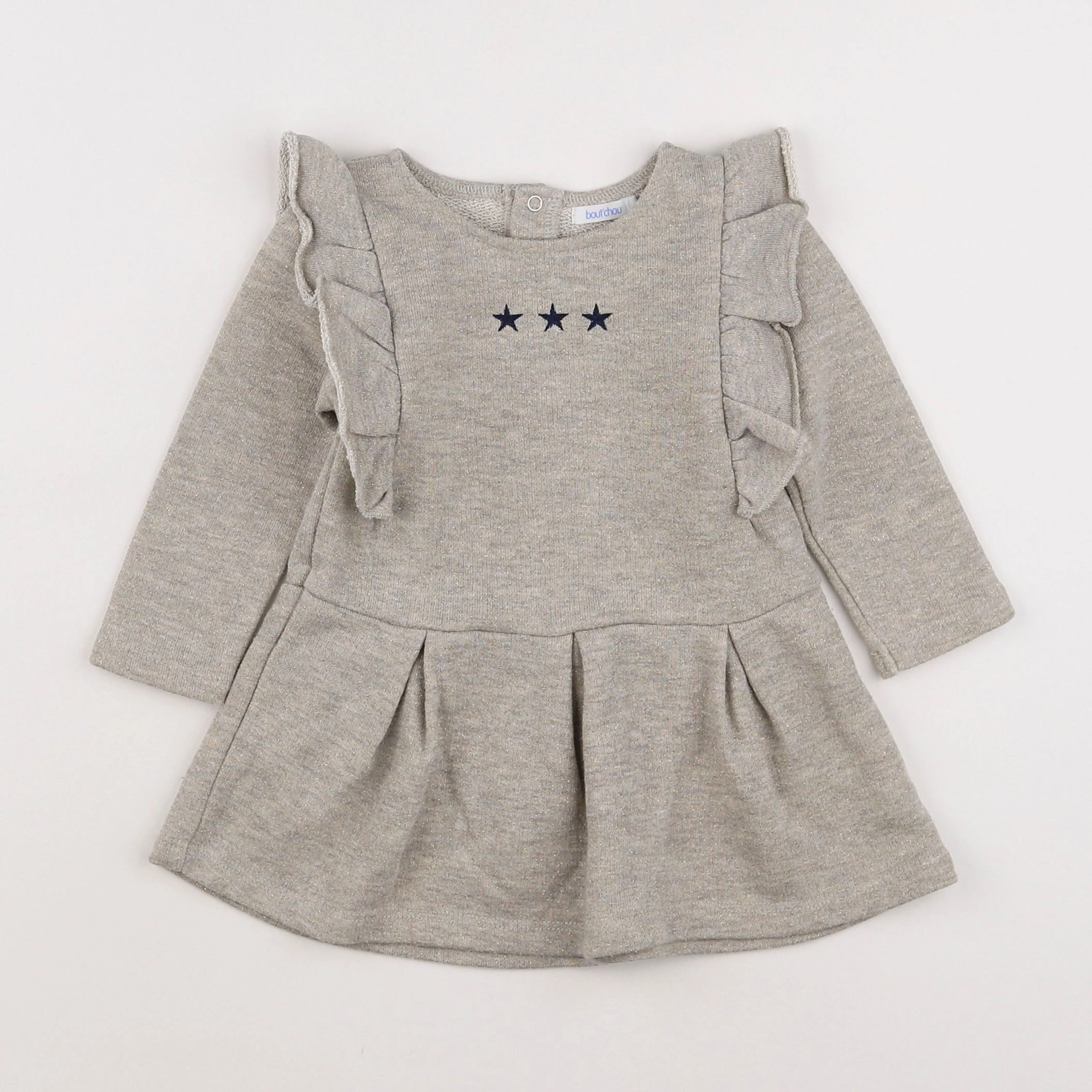 Boutchou - robe or, gris - 9 mois
