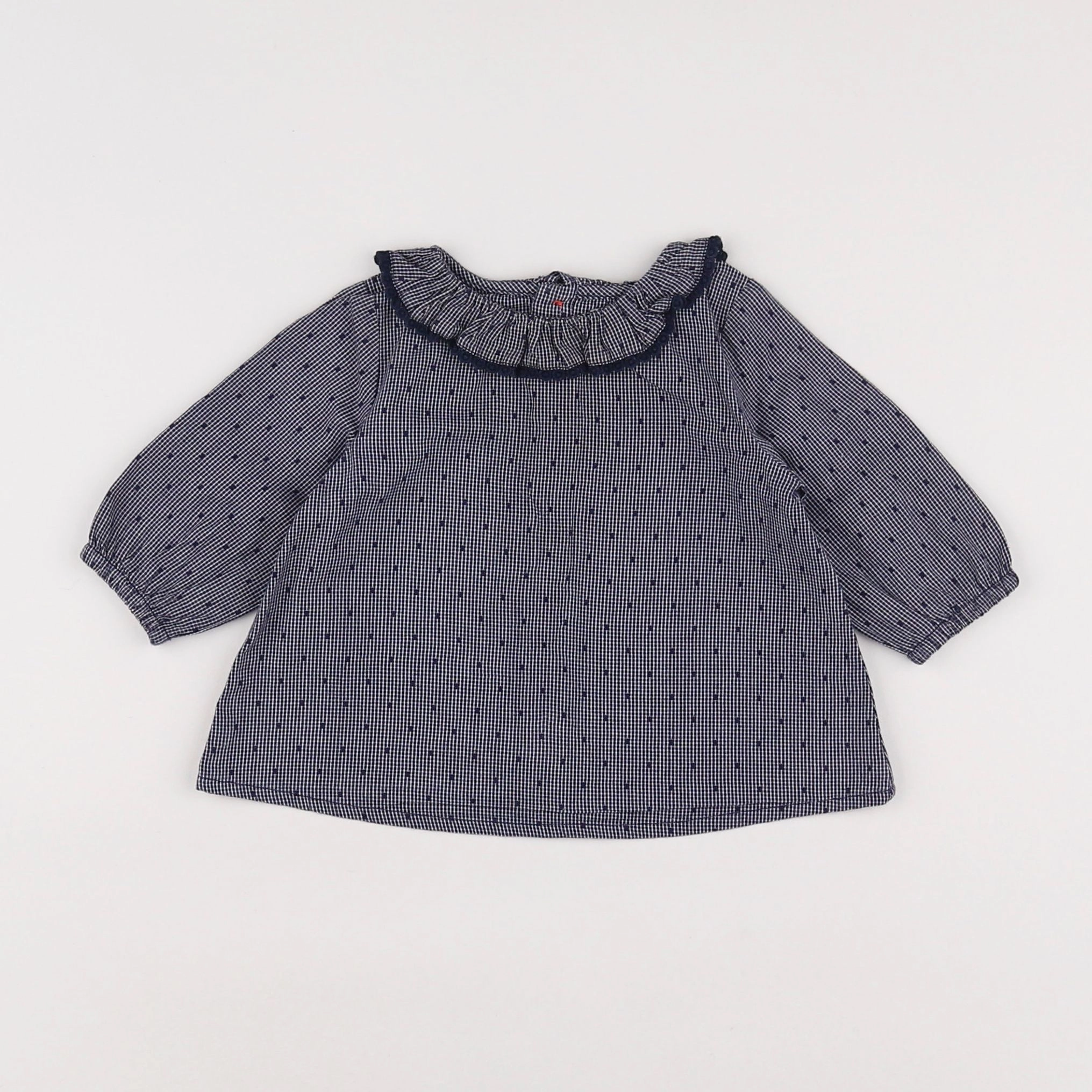 Boutchou - blouse bleu - 6 mois