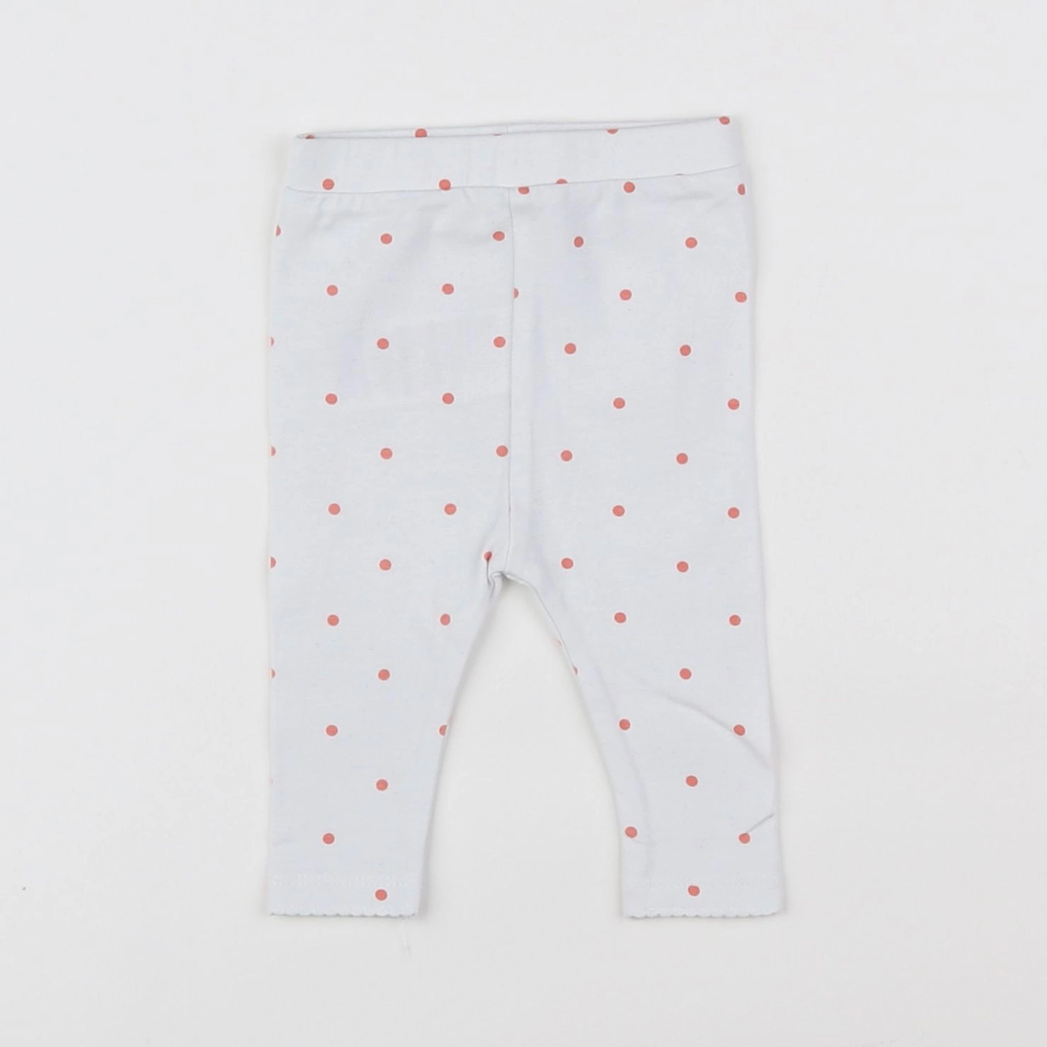 Vertbaudet - legging blanc, rose - 3 mois