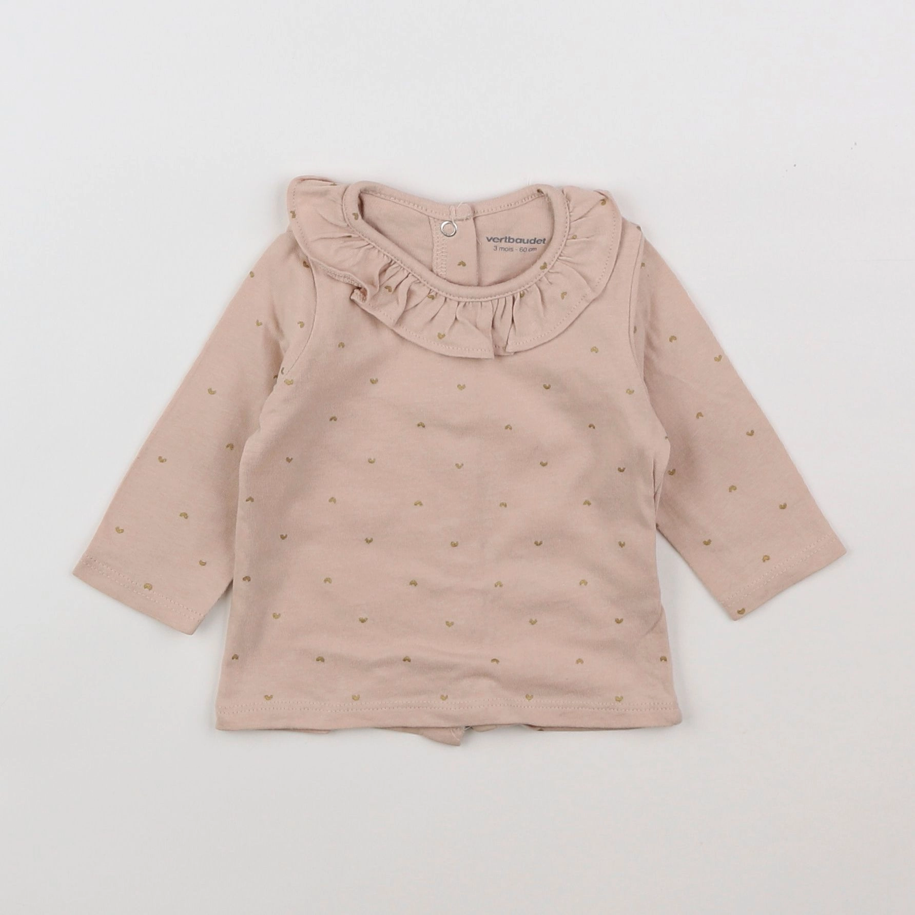 Vertbaudet - tee-shirt rose - 3 mois