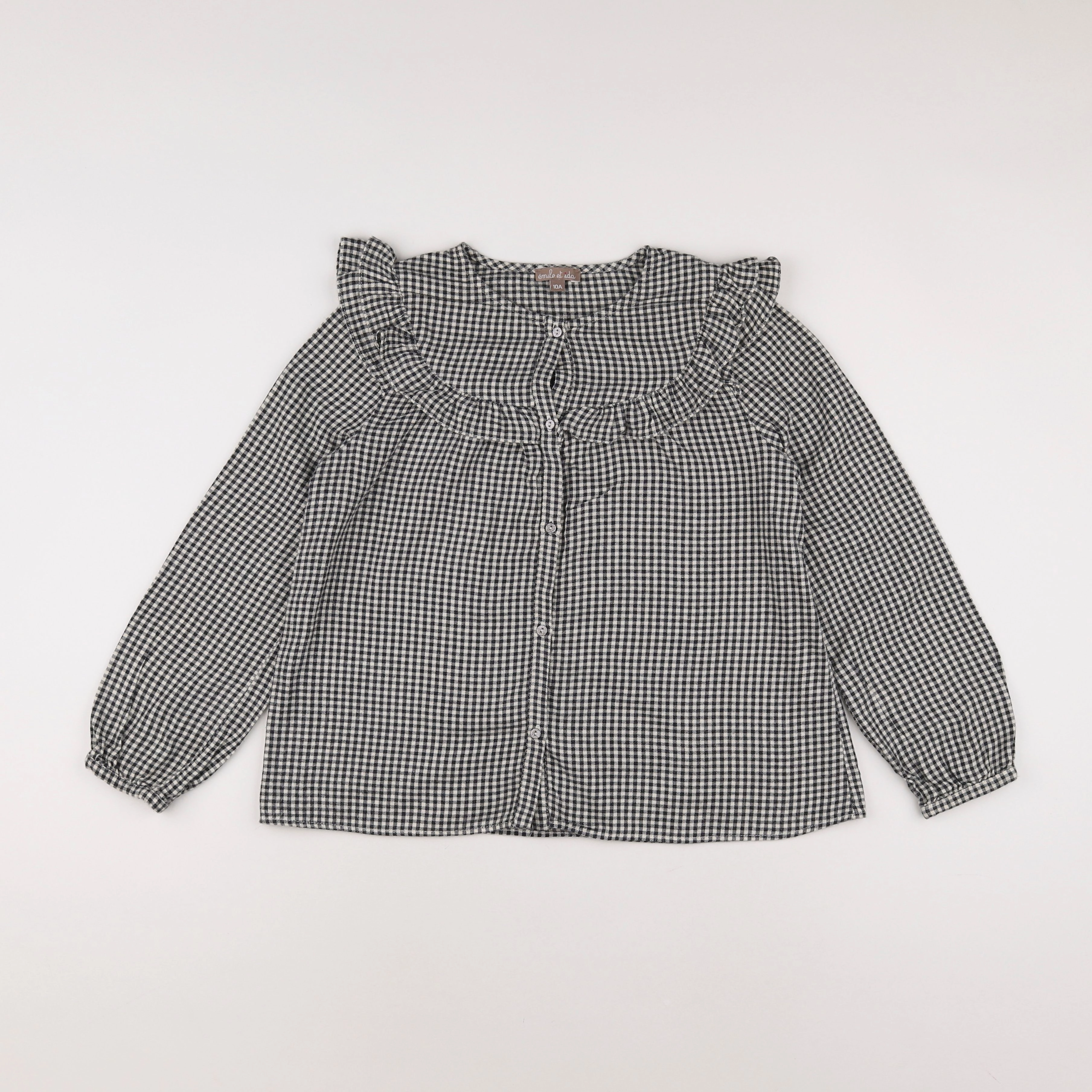 Emile et Ida - blouse blanc, noir - 10 ans