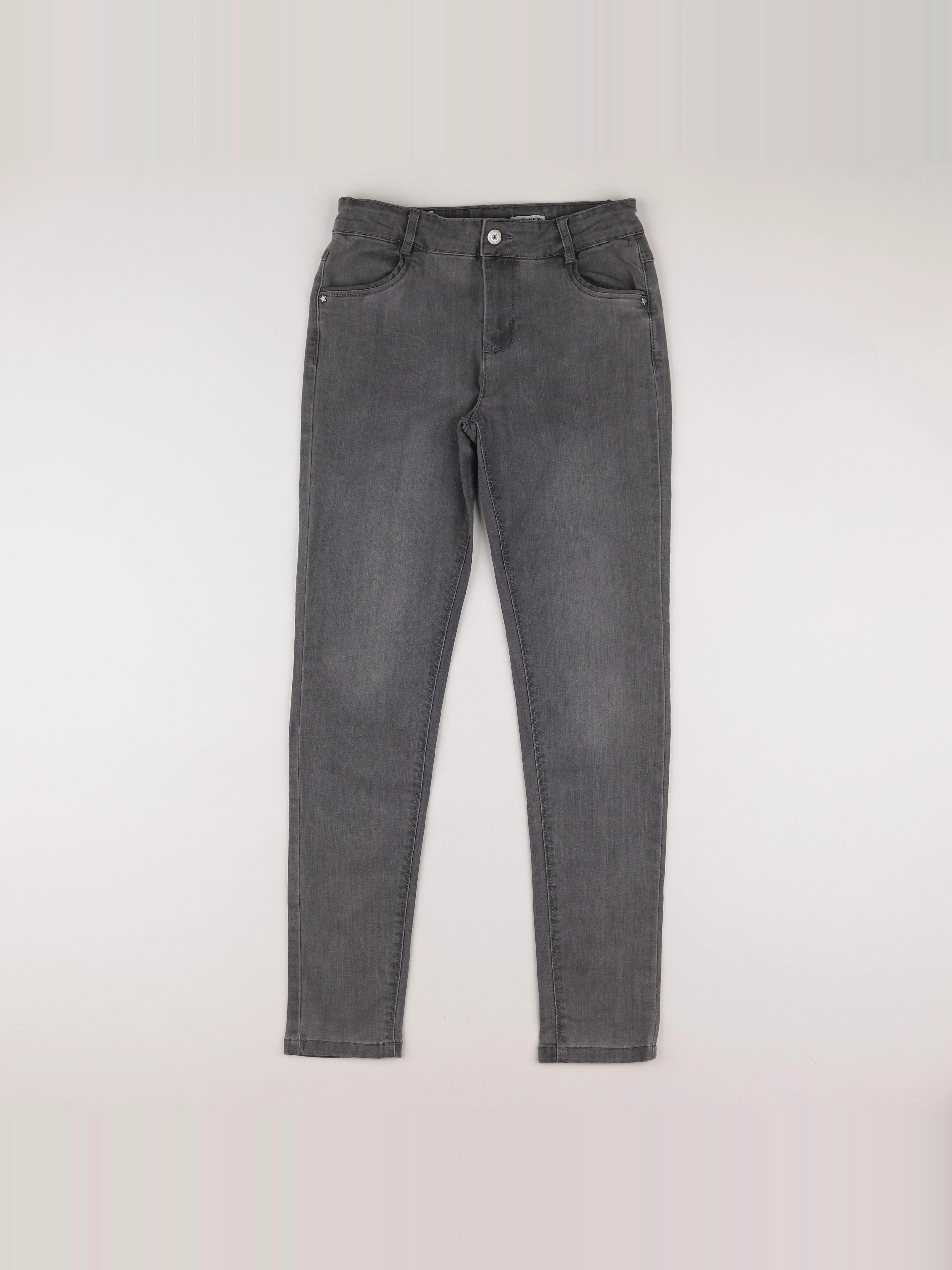 Vertbaudet - jean gris - 12 ans