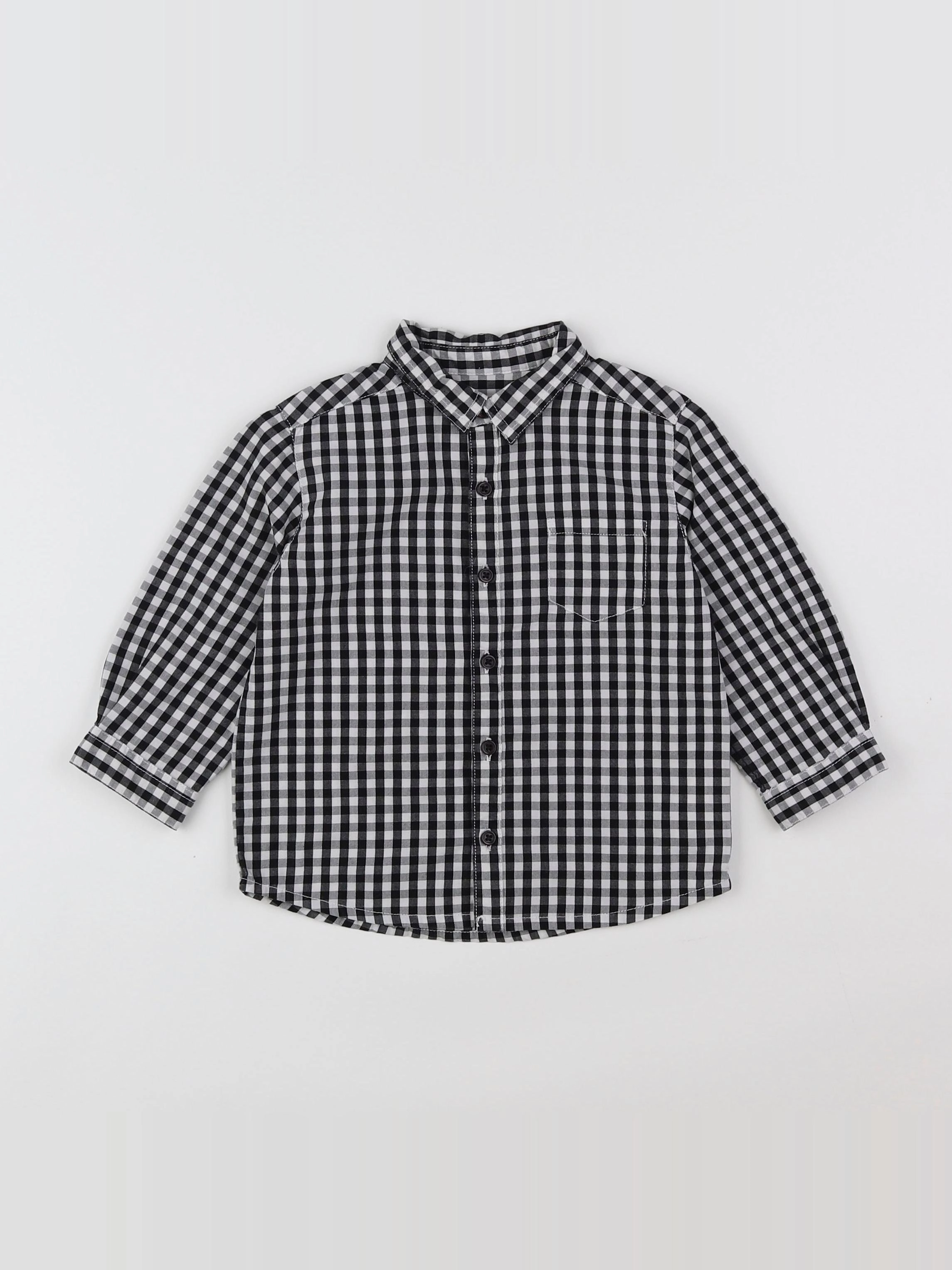 Boutchou - chemise noir - 12 mois