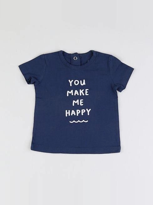 La Redoute - tee-shirt bleu, blanc - 3 mois