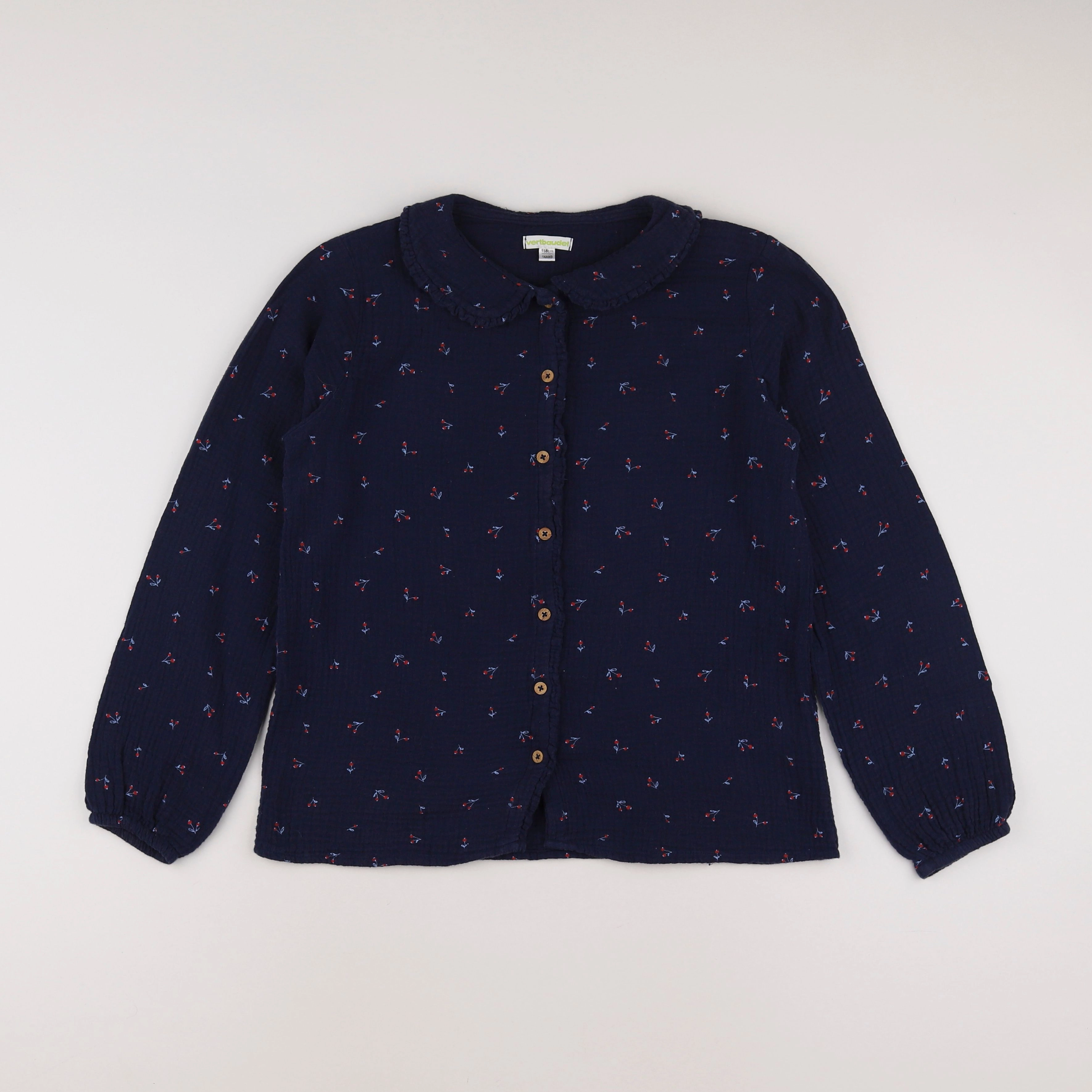 Vertbaudet - blouse bleu - 14 ans