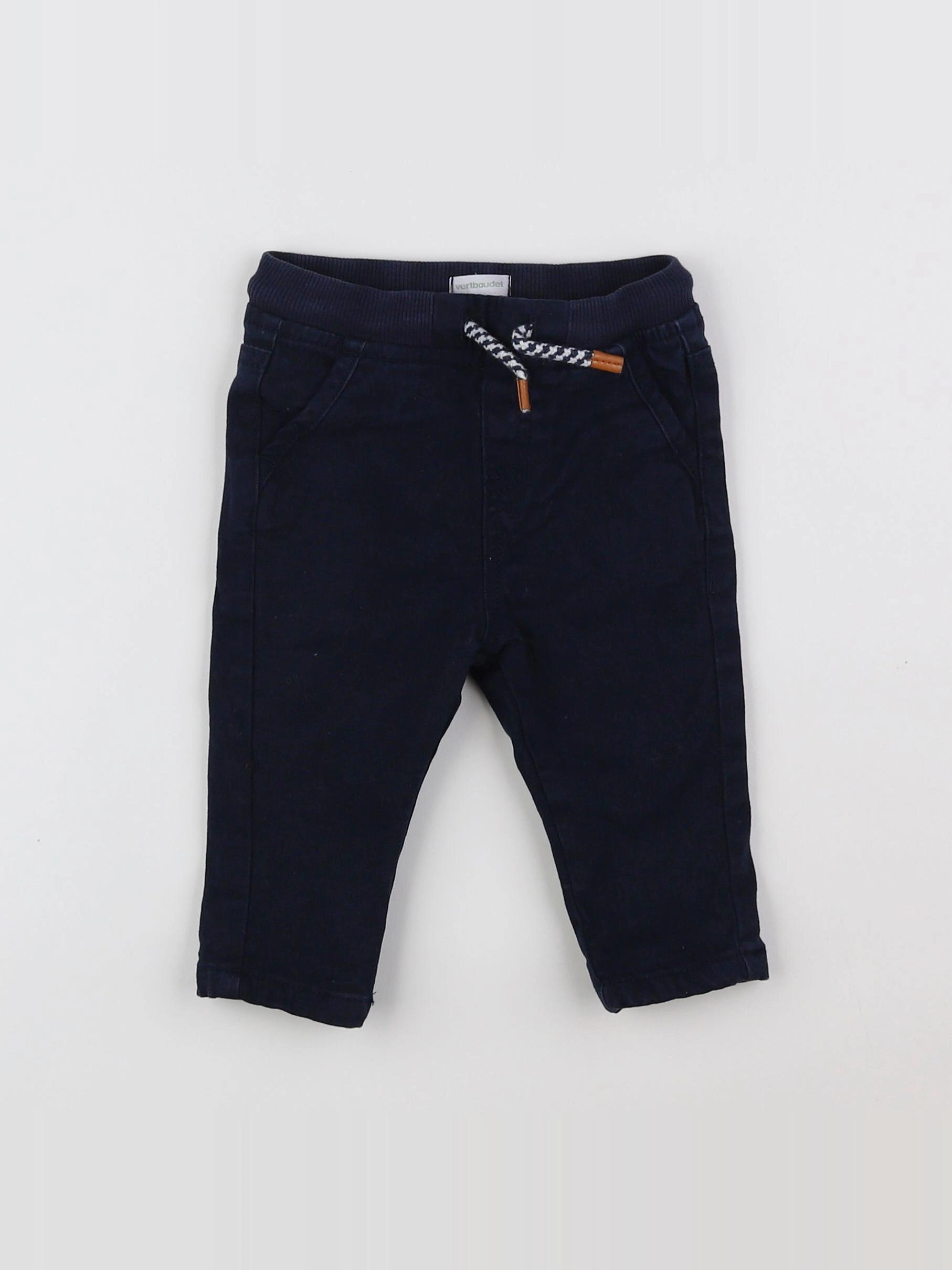Vertbaudet - pantalon bleu - 6 mois