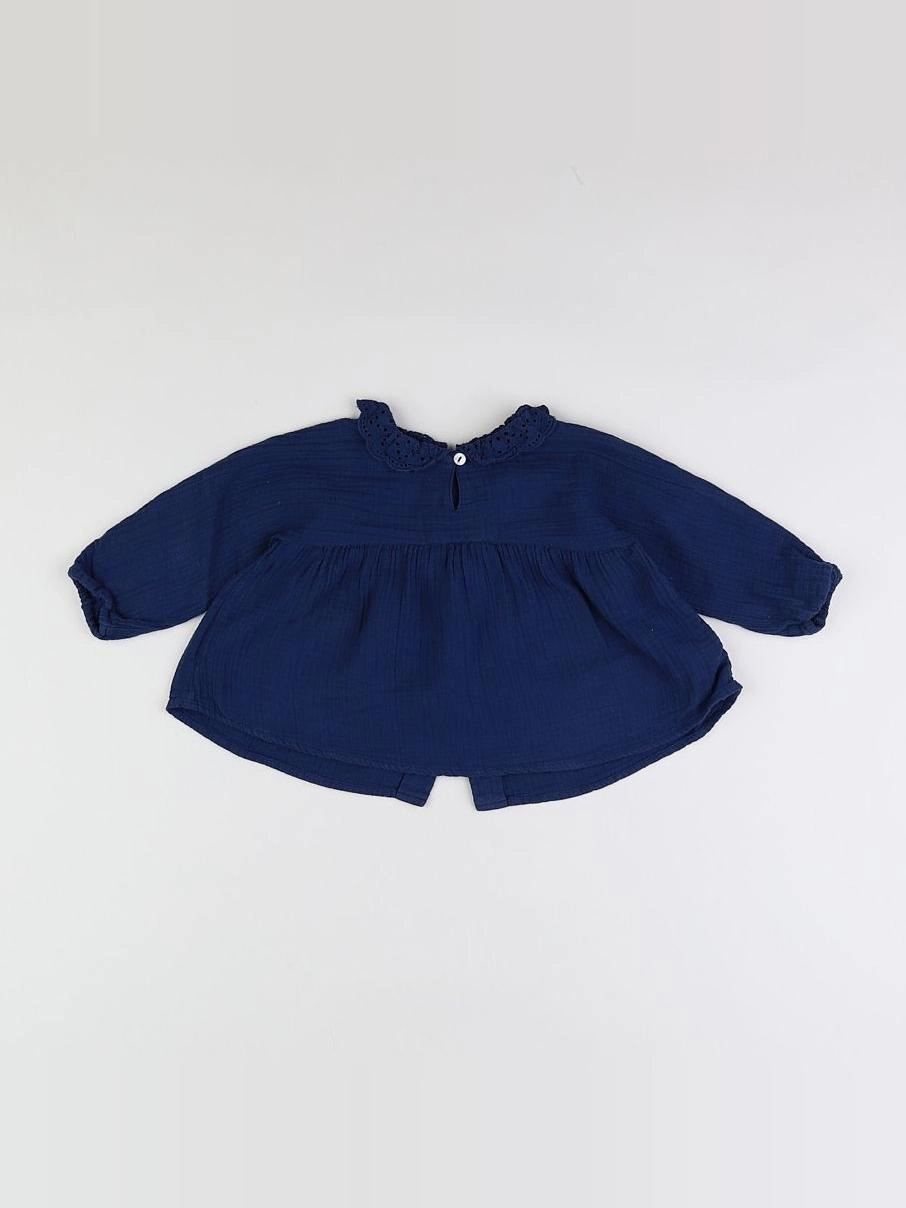 Bonton - blouse bleu - 18 mois