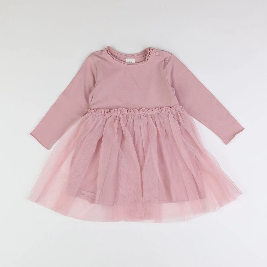 H&M - robe rose - 12/18 mois