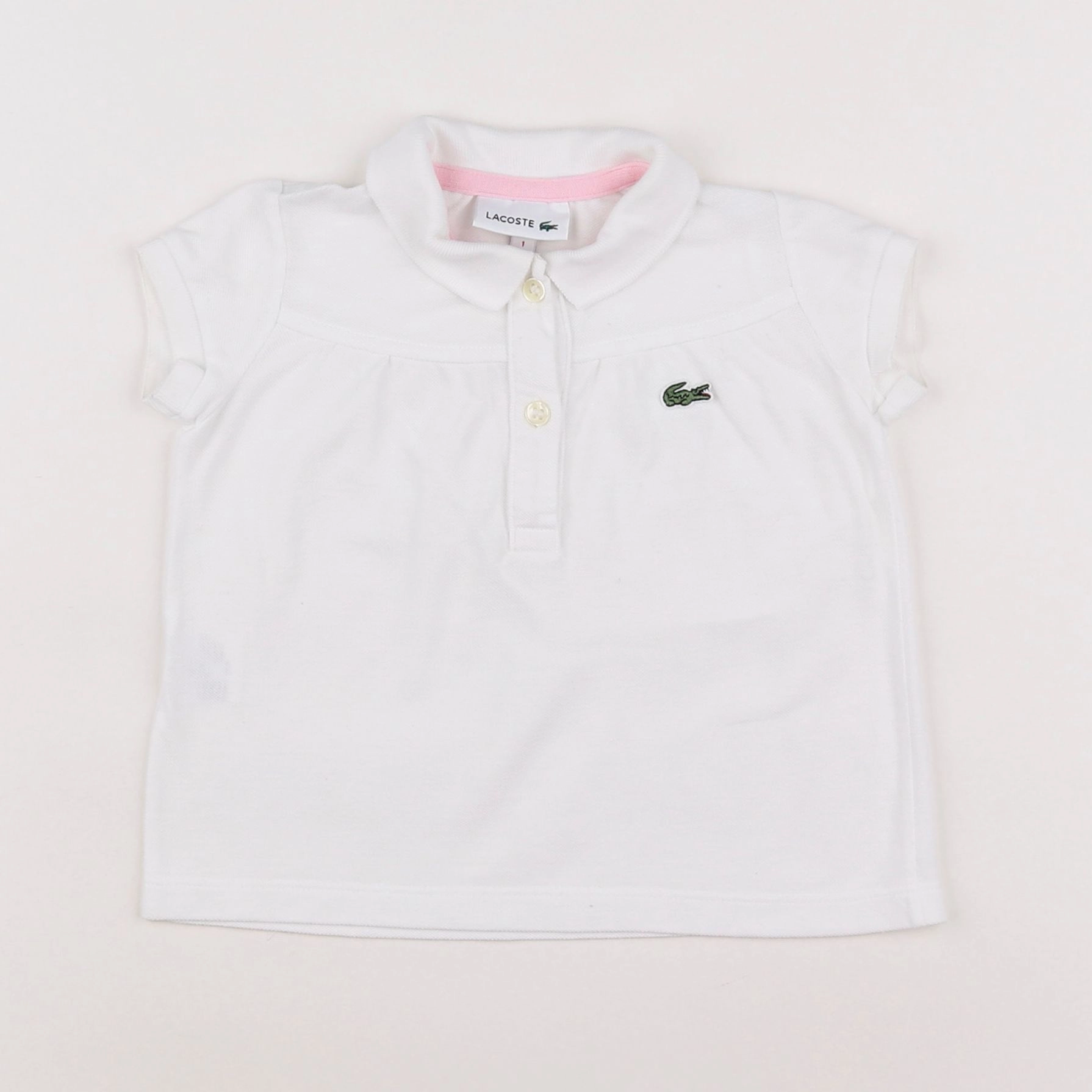 Lacoste - polo blanc - 12 mois