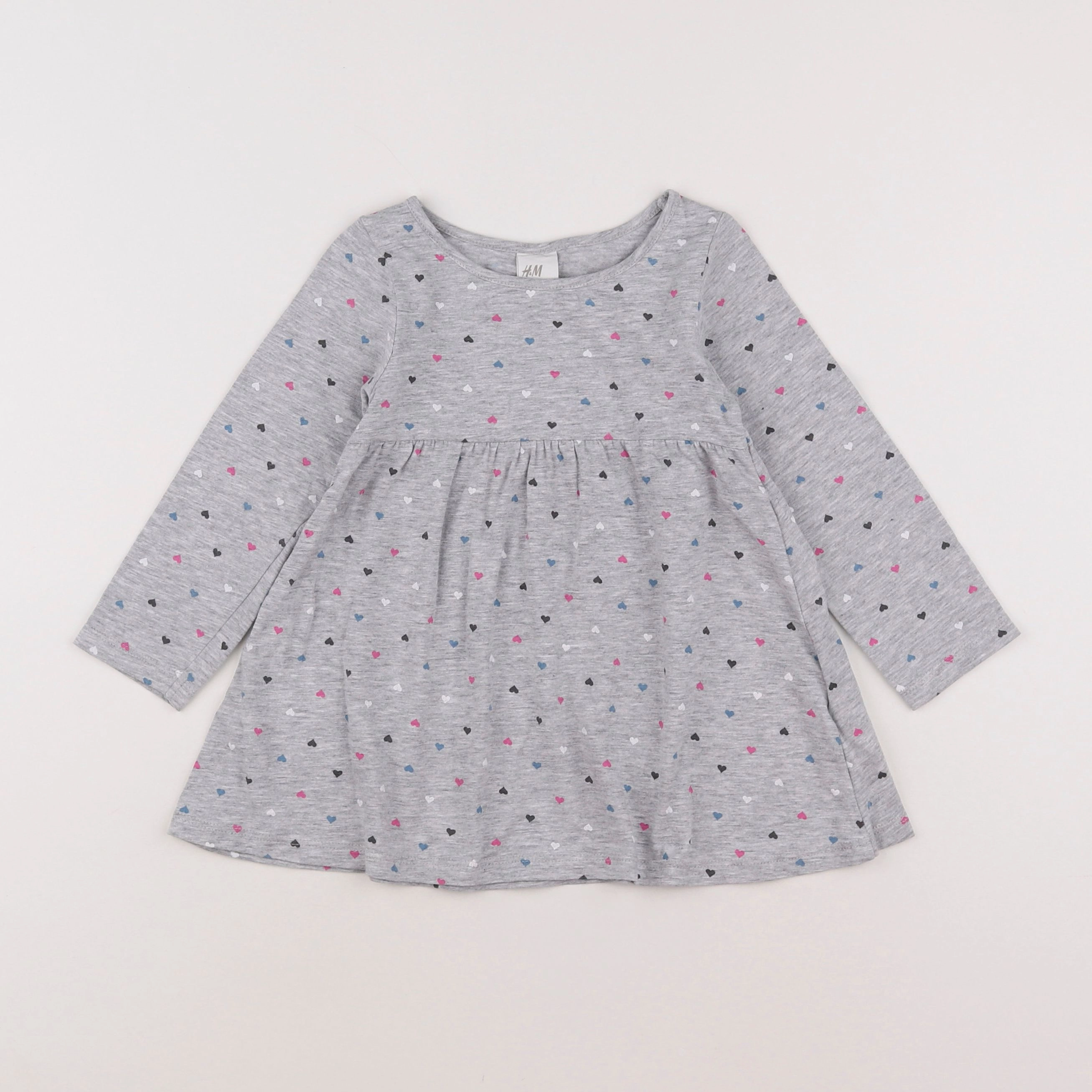H&M - robe gris - 12/18 mois