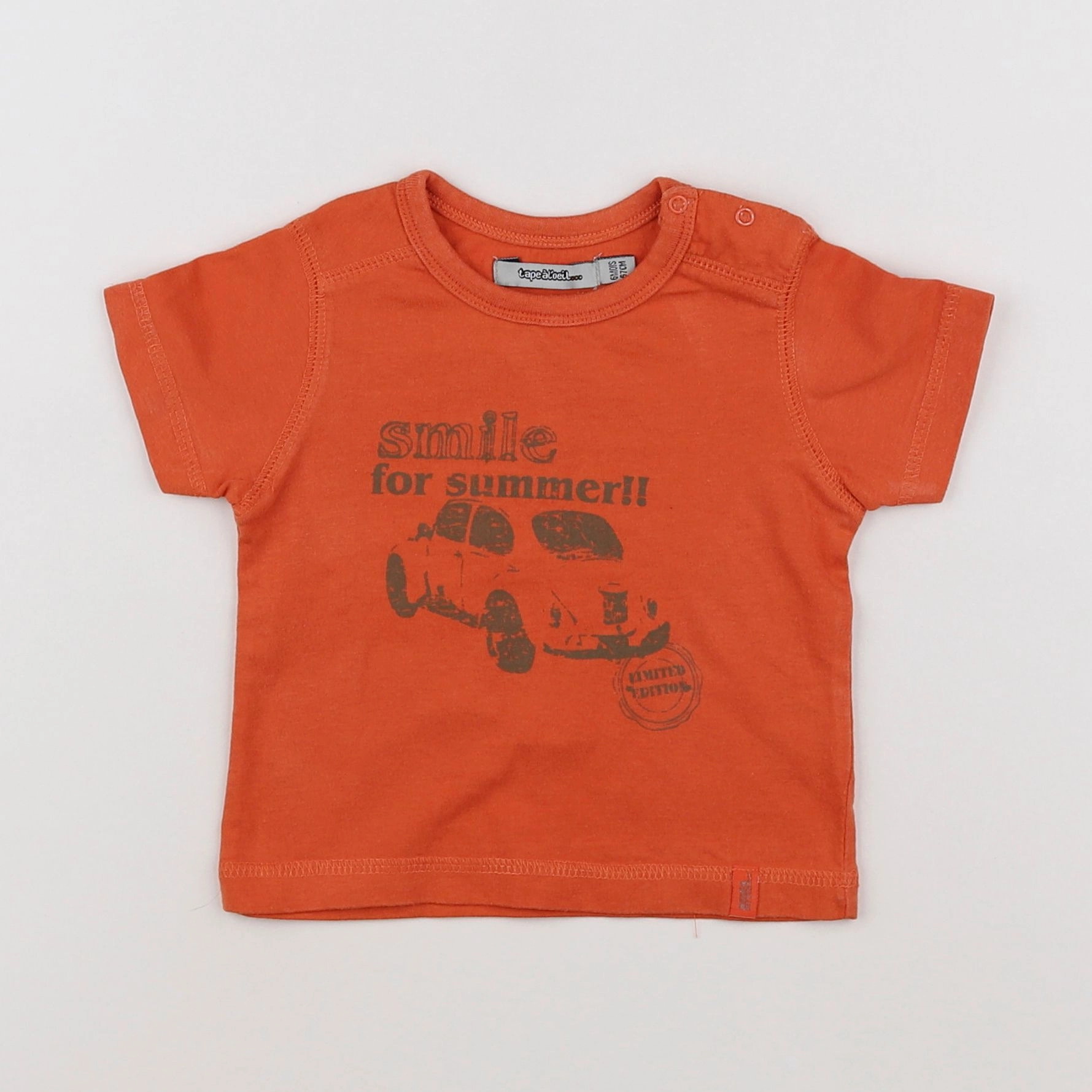 Tape à l'oeil - tee-shirt orange - 6 mois