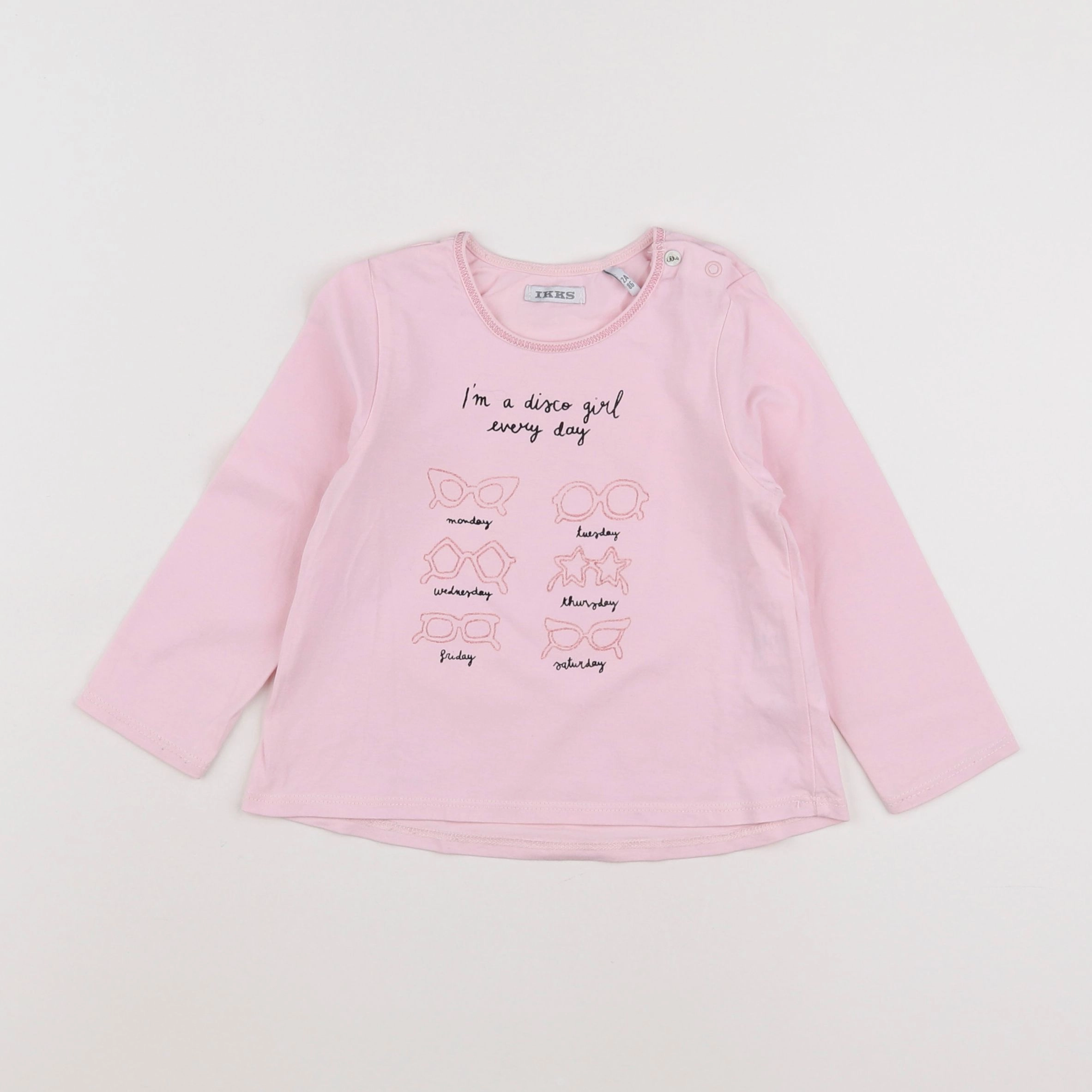 IKKS - tee-shirt rose - 2 ans
