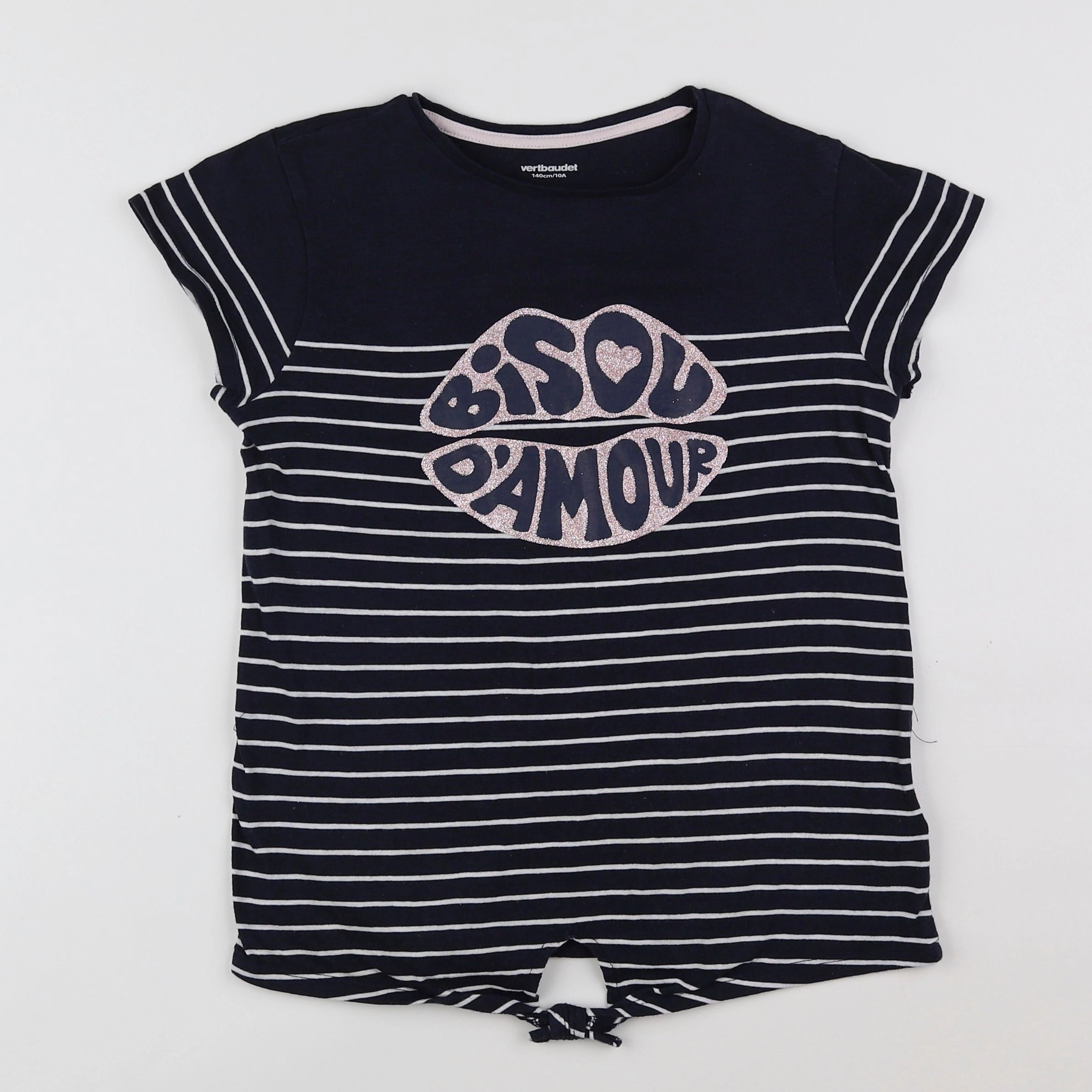 Vertbaudet - tee-shirt bleu - 10 ans