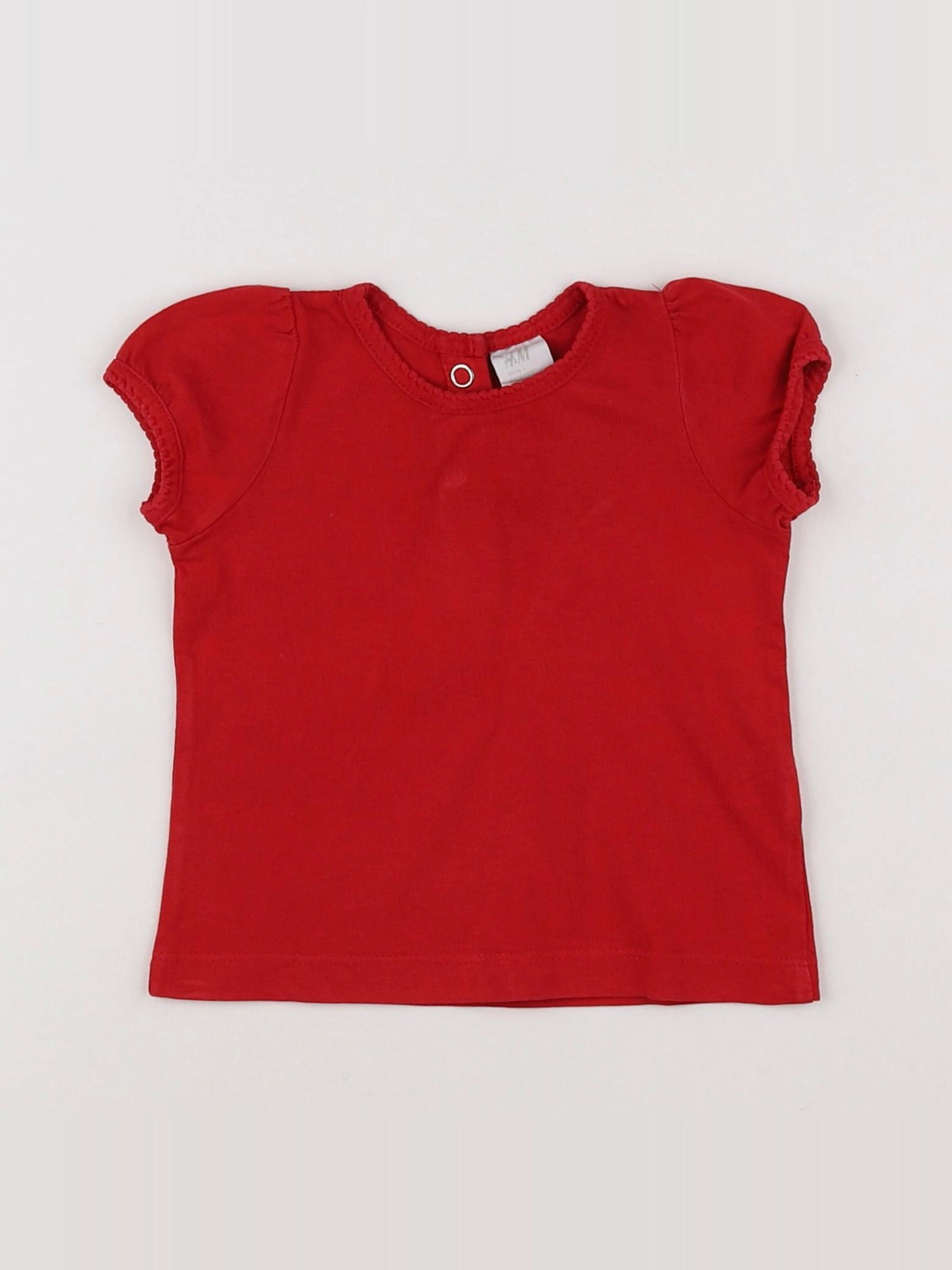 H&M - tee-shirt rouge - 2/4 mois