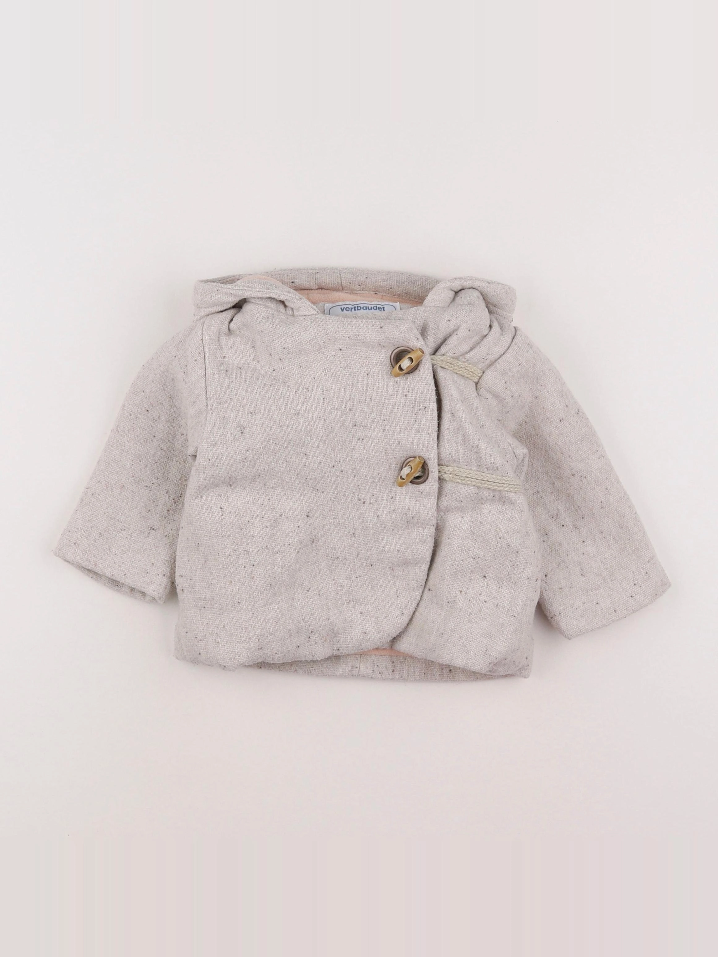 Vertbaudet - manteau beige - 12 mois