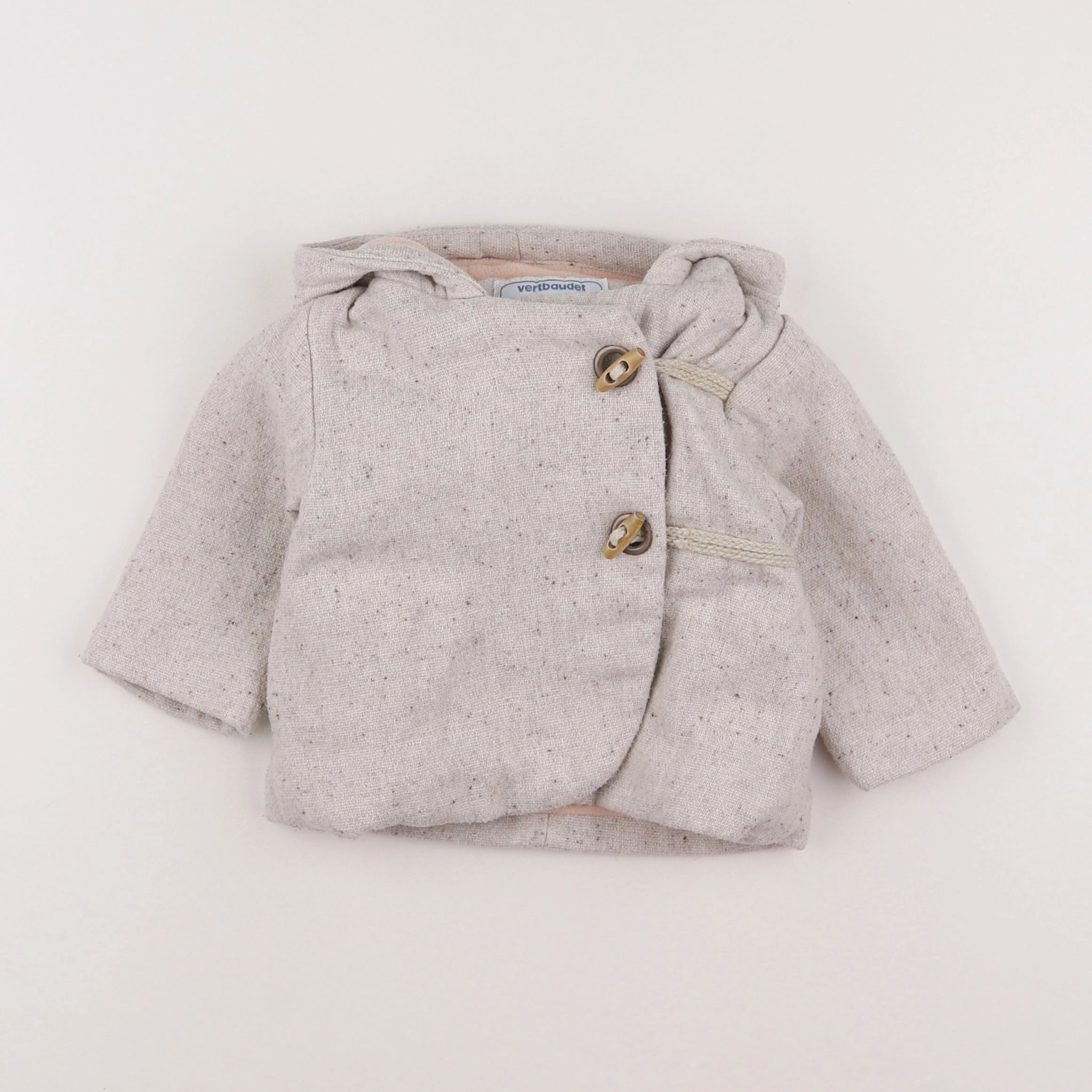 Vertbaudet - manteau beige - 12 mois