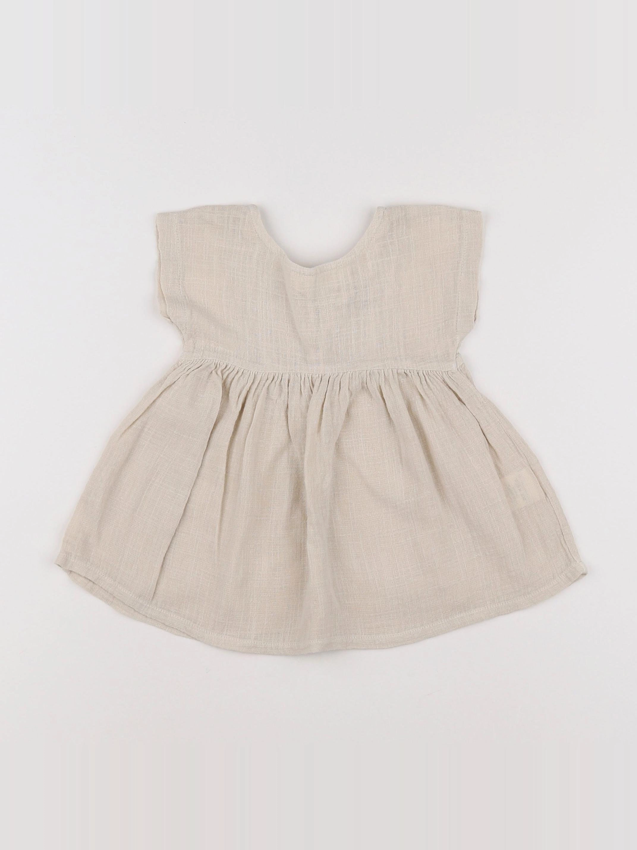 1+ In the family - robe beige - 6 mois