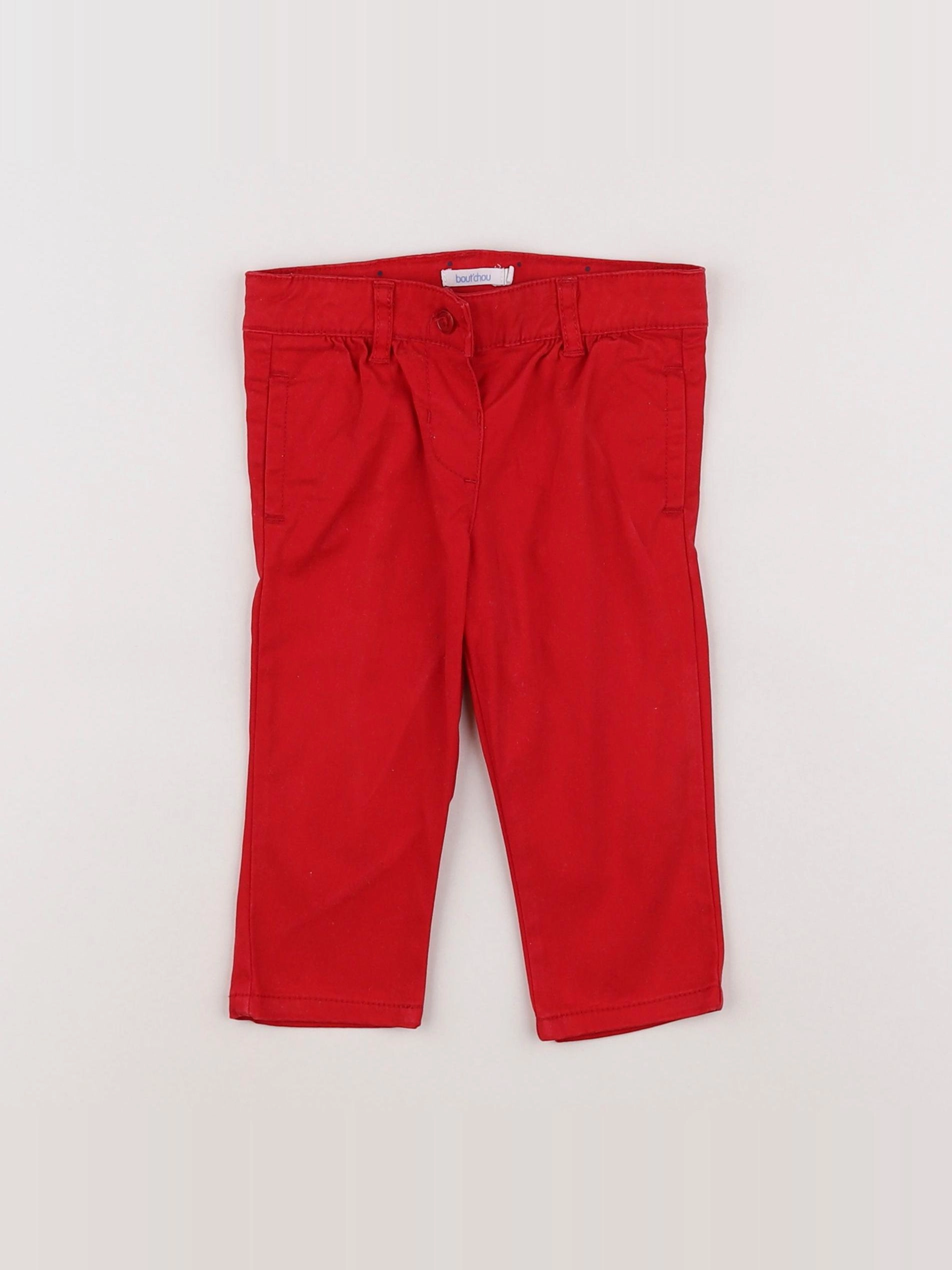 Boutchou - pantalon rouge - 6 mois