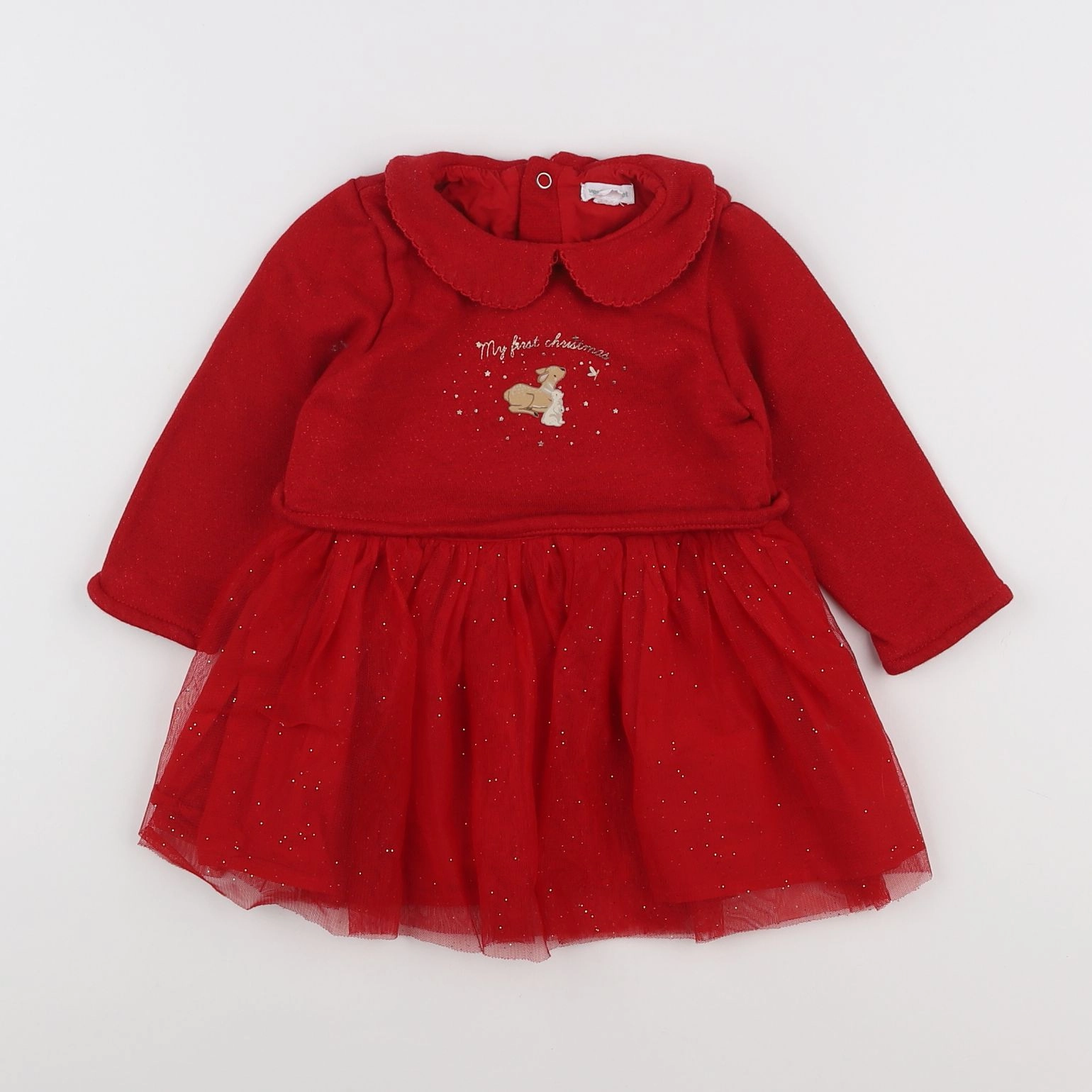 Vertbaudet - robe rouge - 12 mois