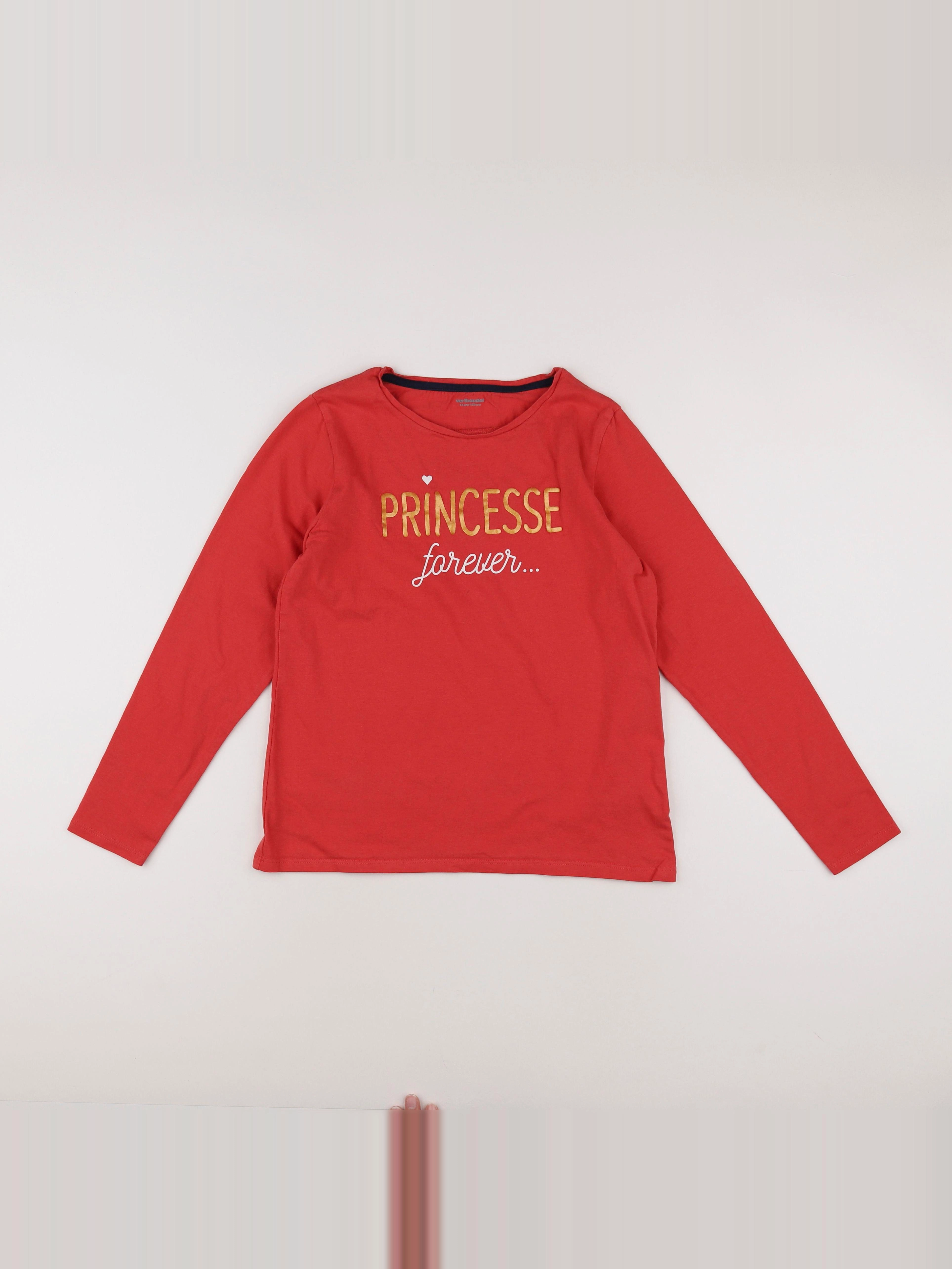 Vertbaudet - tee-shirt rouge - 14 ans