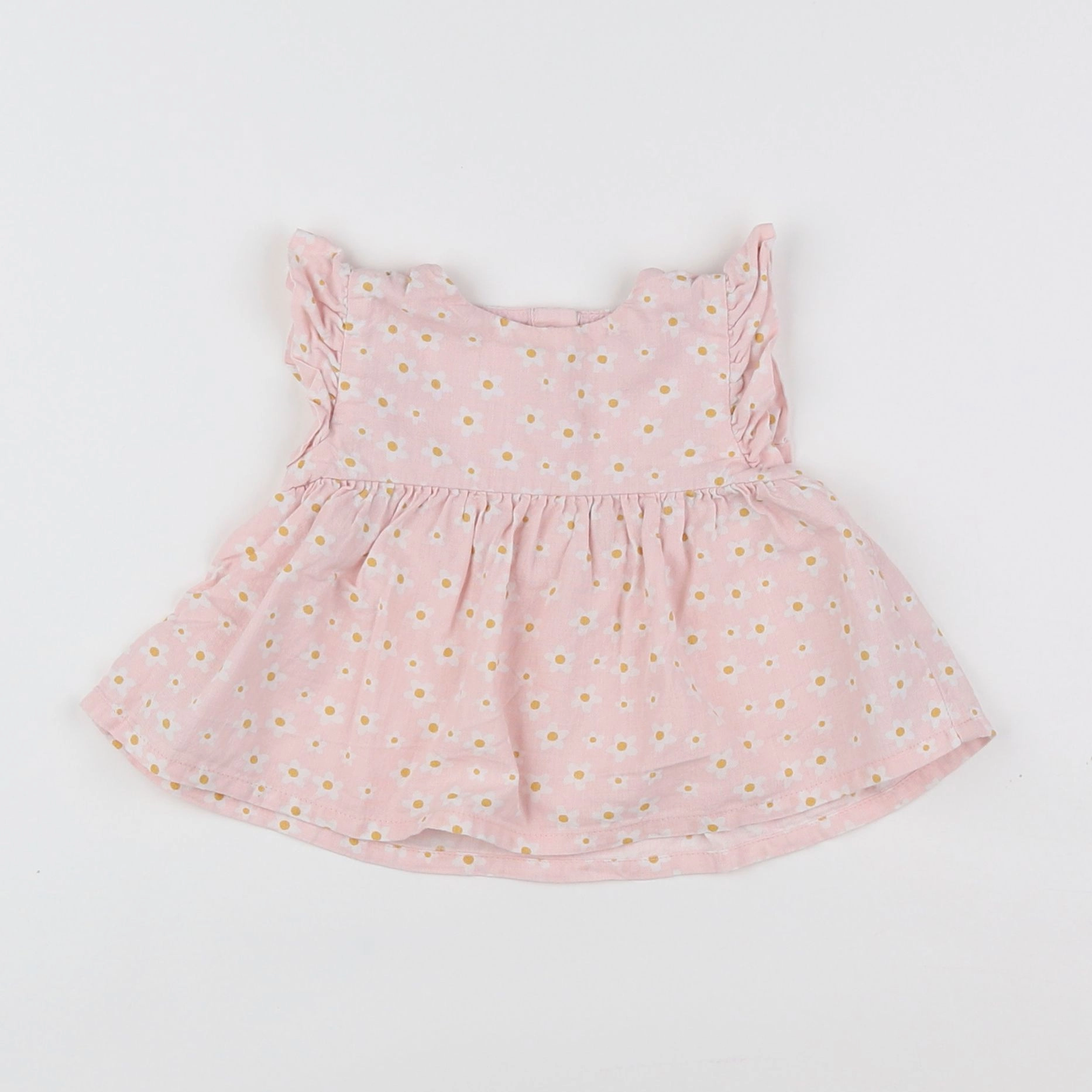 Vertbaudet - blouse blanc, rose - 3 mois