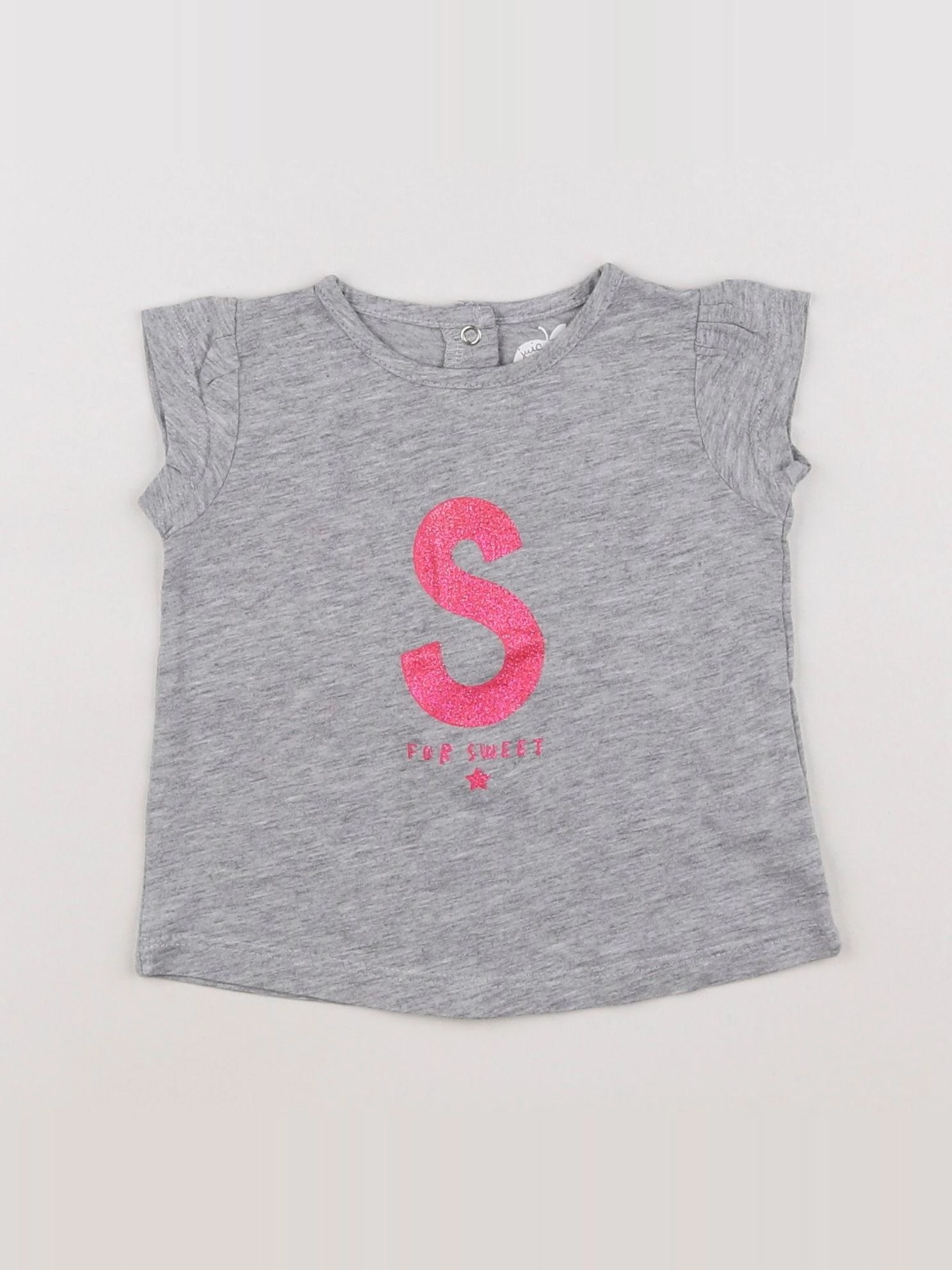 Tape à l'oeil - tee-shirt gris, rose - 6 mois