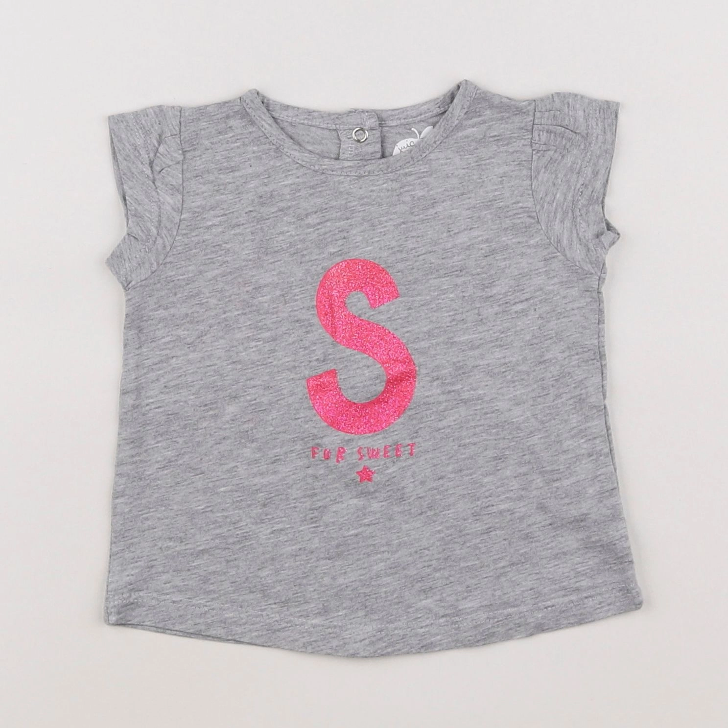 Tape à l'oeil - tee-shirt gris, rose - 6 mois