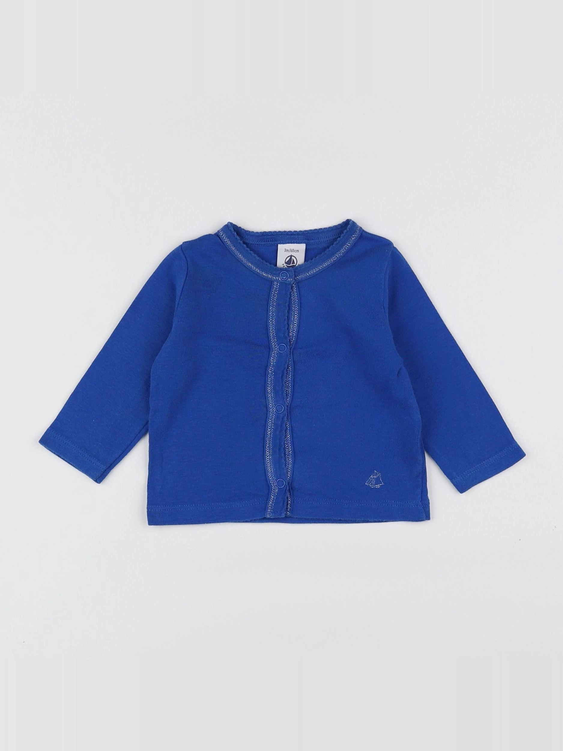 Petit Bateau - tee-shirt bleu - 3 mois