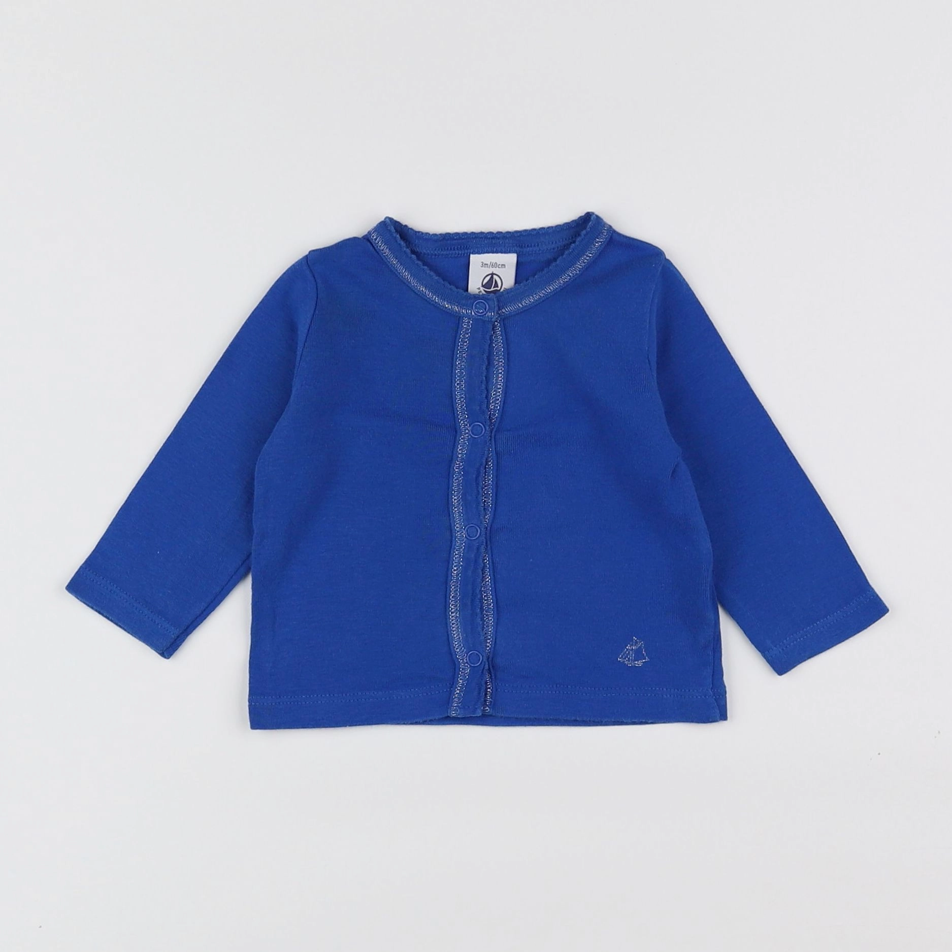 Petit Bateau - tee-shirt bleu - 3 mois