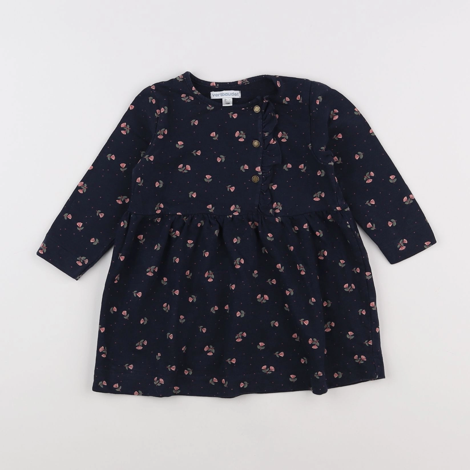 Vertbaudet - robe bleu - 18 mois
