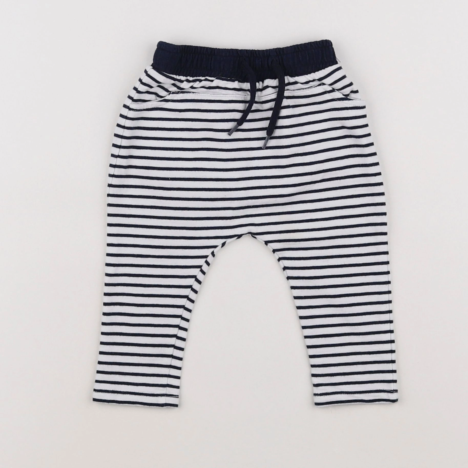 Vertbaudet - jogging bleu, blanc - 6 mois