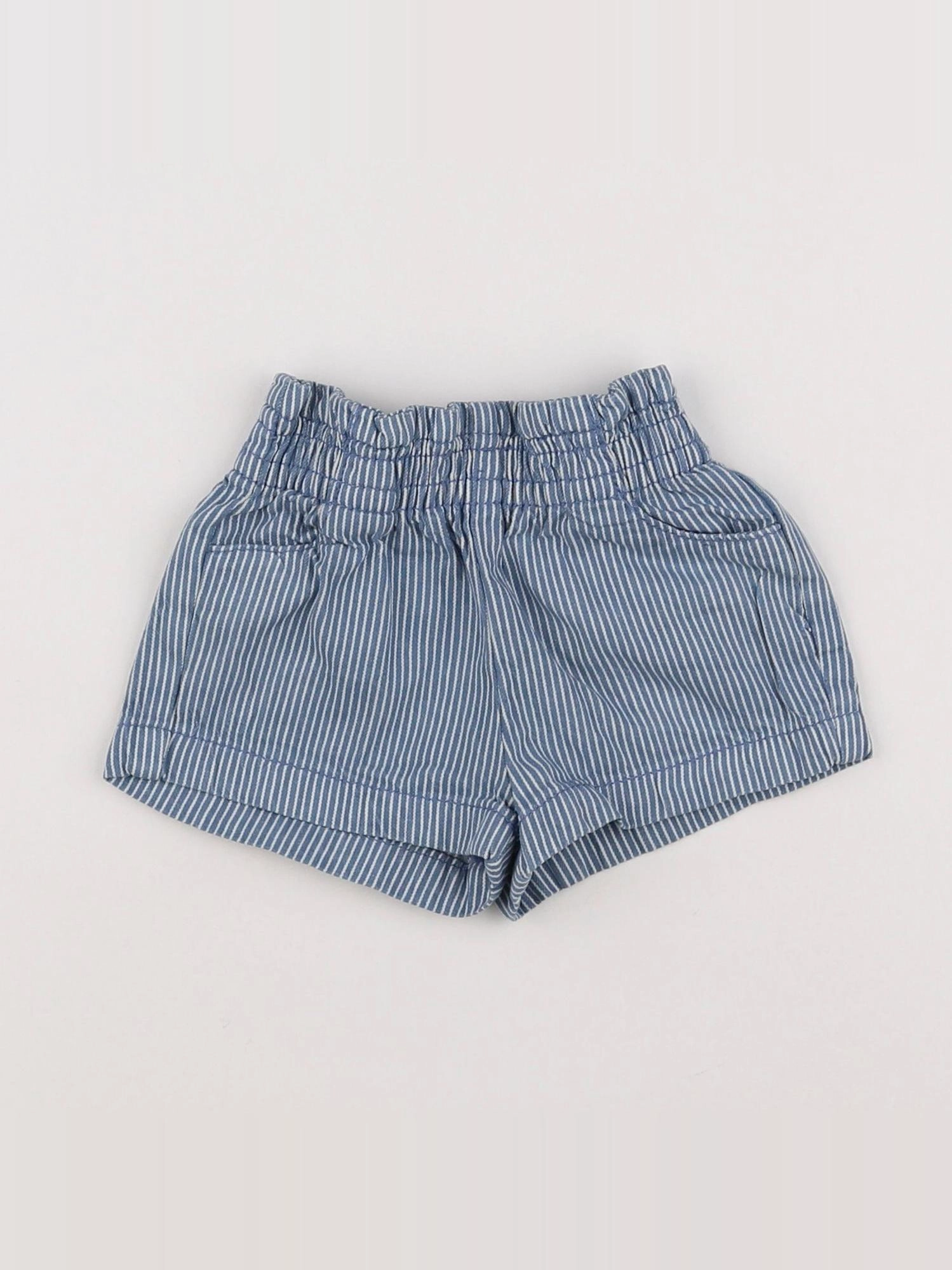 Tape à l'oeil - short blanc, bleu - 6 mois