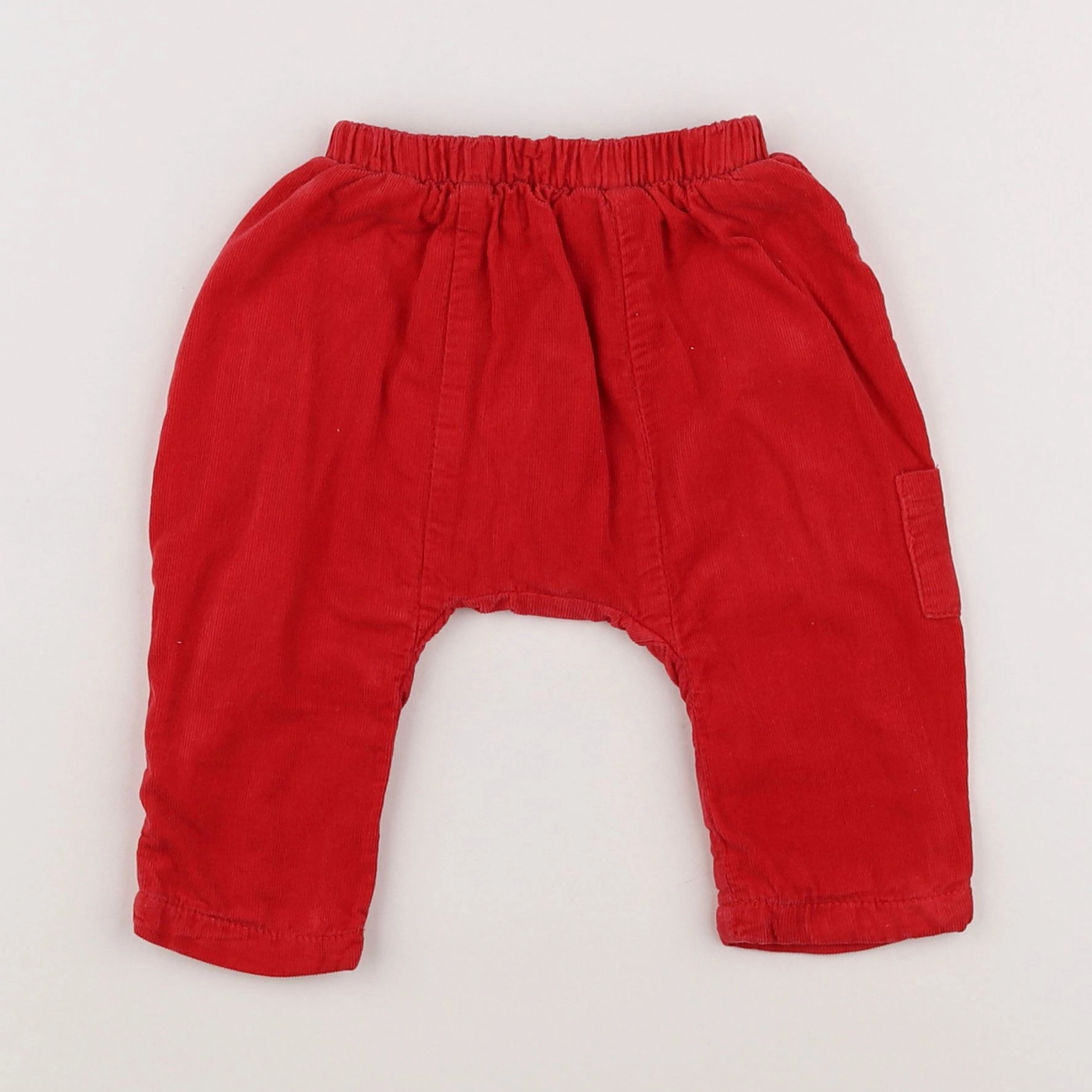 Vertbaudet - pantalon rouge - 6 mois