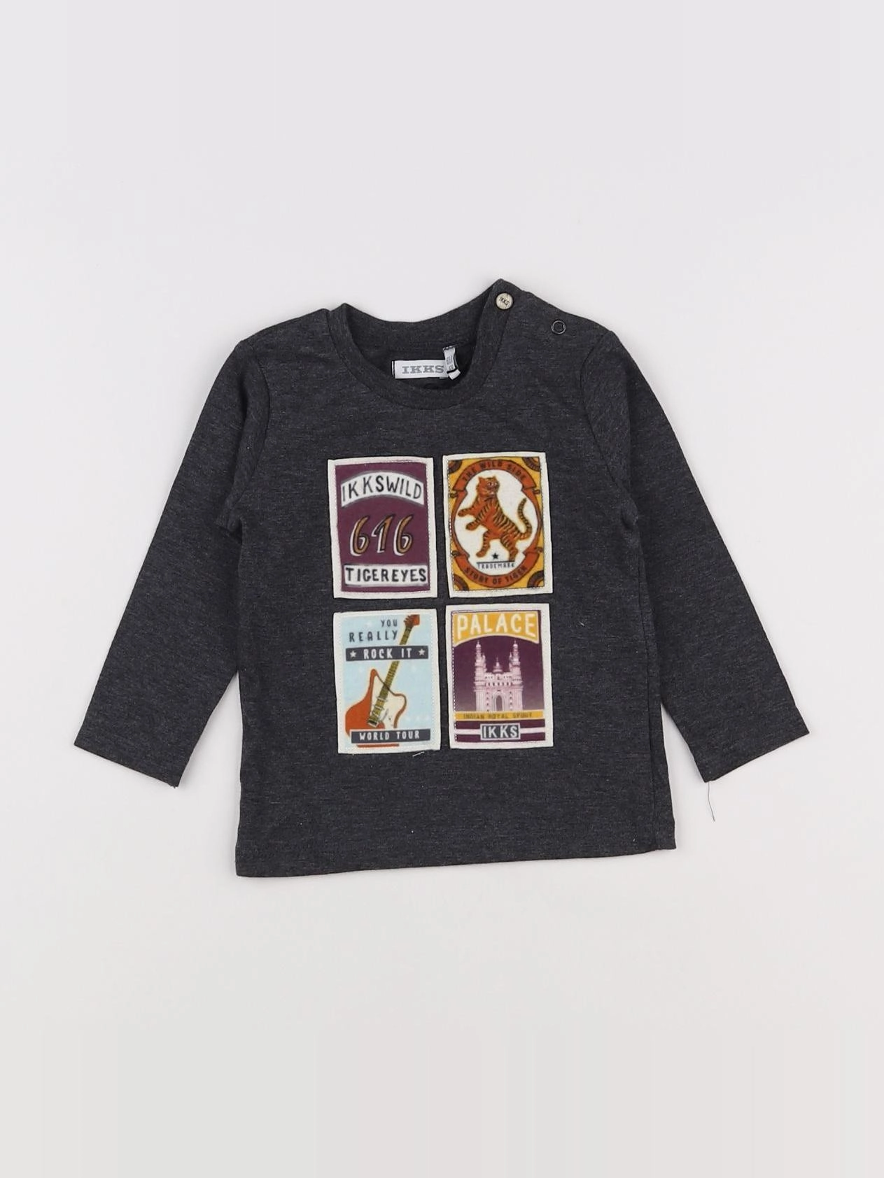 IKKS - tee-shirt gris, multicolore - 6 mois