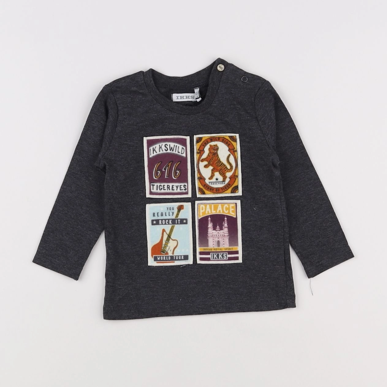IKKS - tee-shirt gris, multicolore - 6 mois