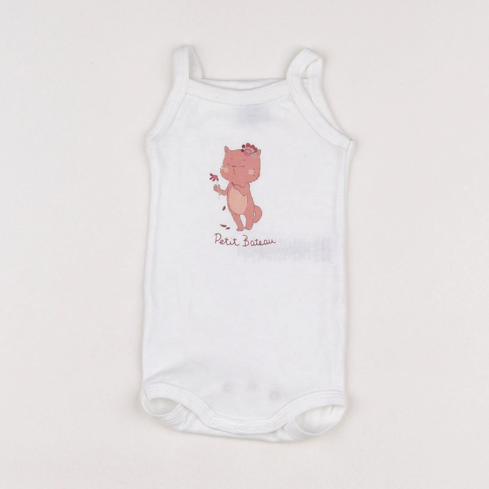 Petit Bateau - body blanc - 3 mois