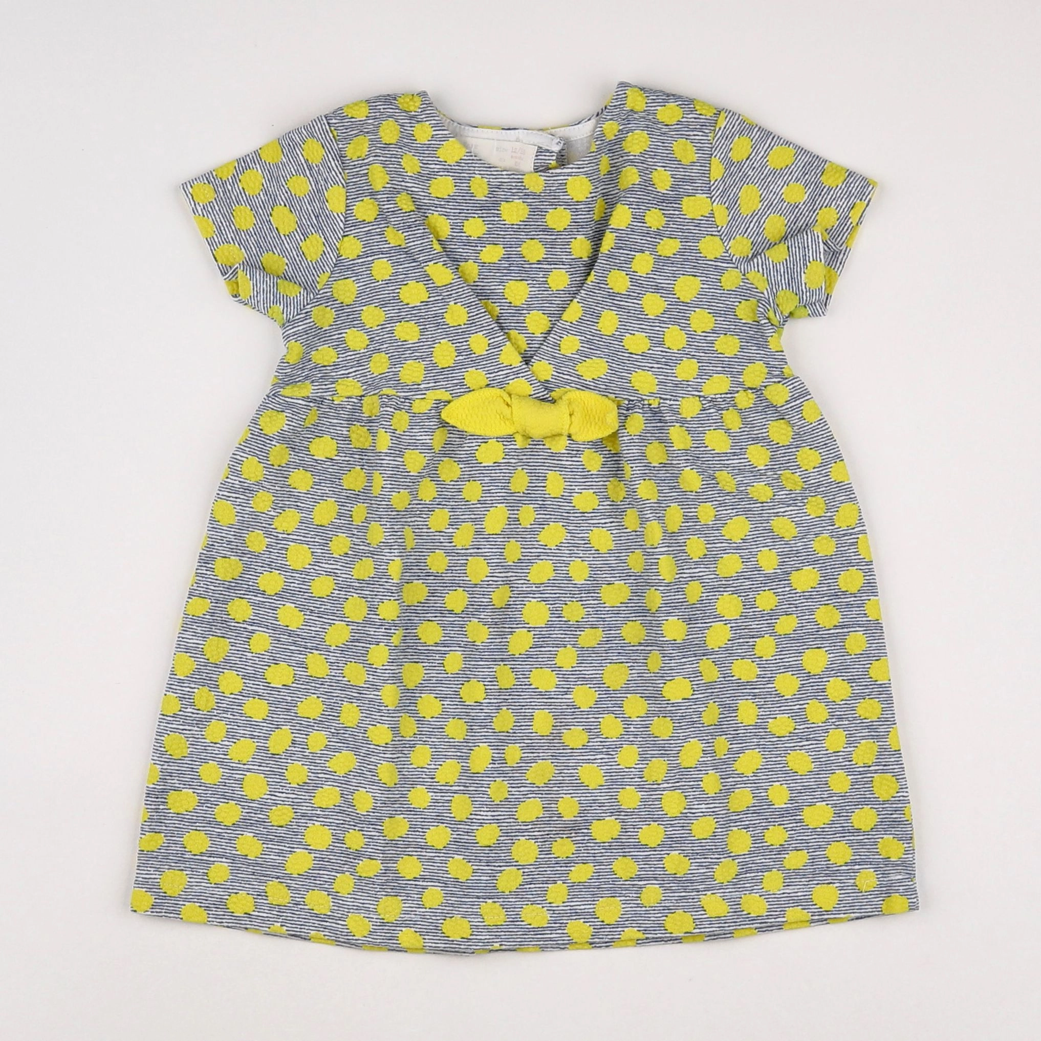 Zara - robe bleu, jaune - 12/18 mois
